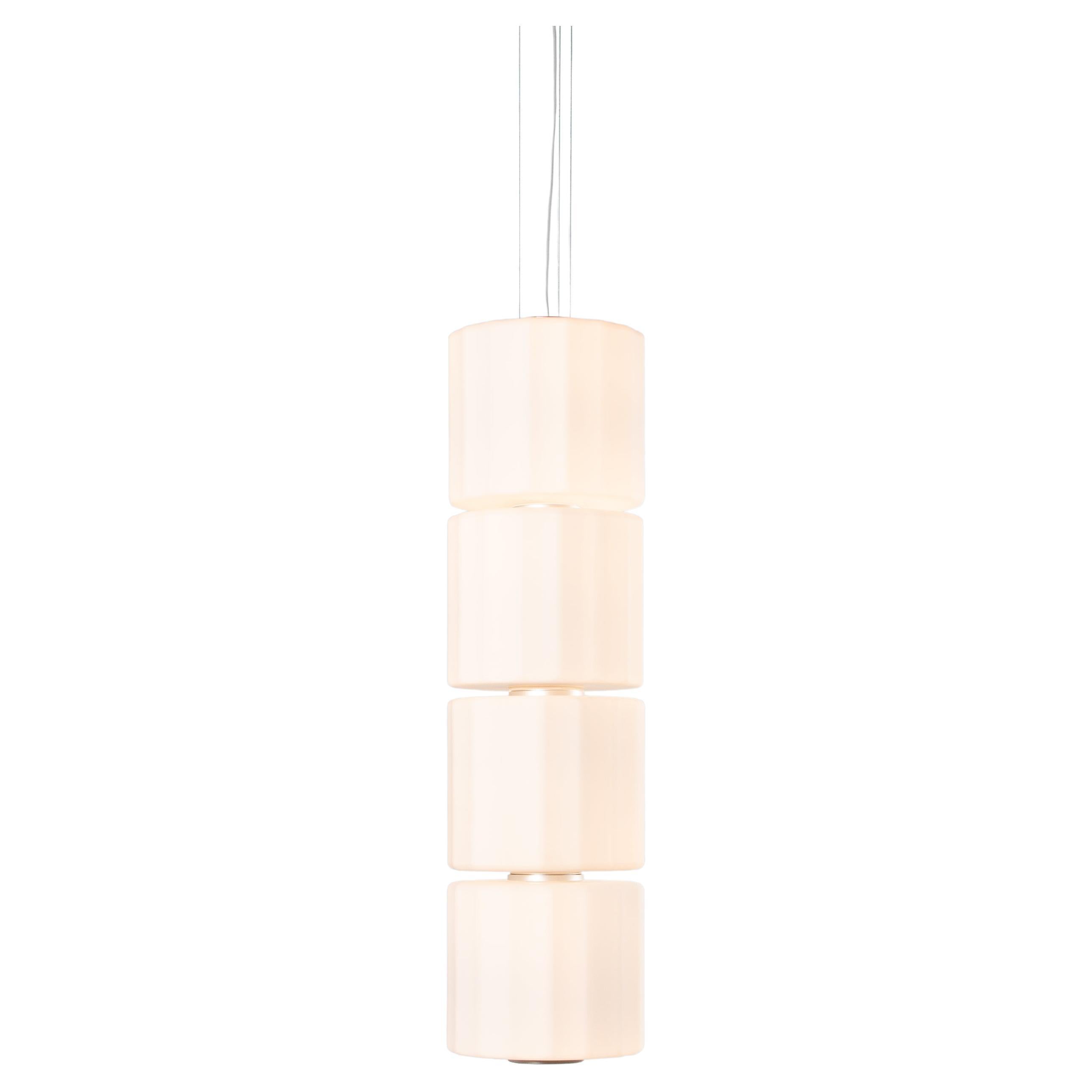 Lámpara Colgante Contemporánea 'Columna' 300 - 4, Vertical, Marfil