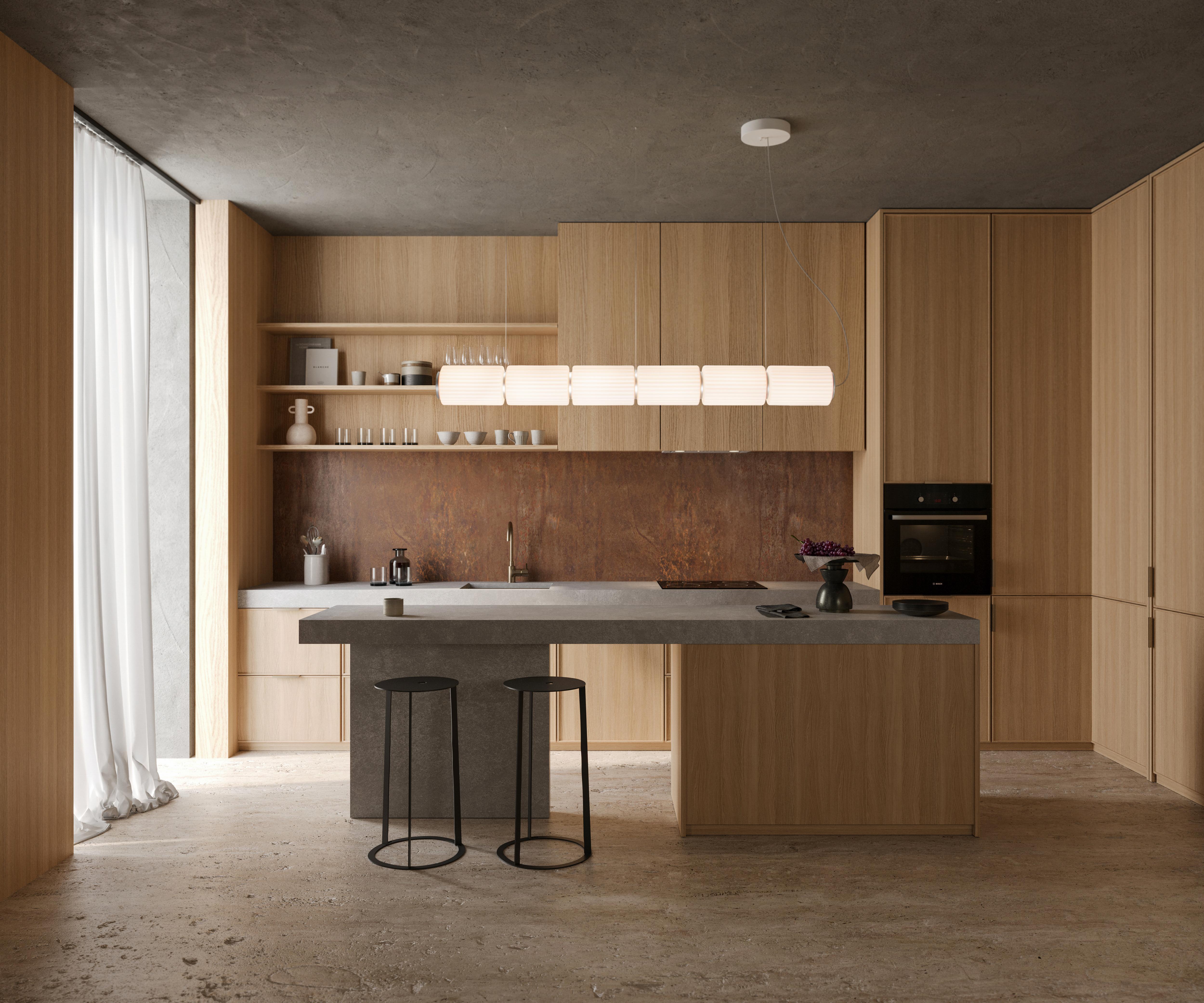 Lámpara Colgante Contemporánea 'Columna' 300 - 6, Horizontal, Marfil en venta 8