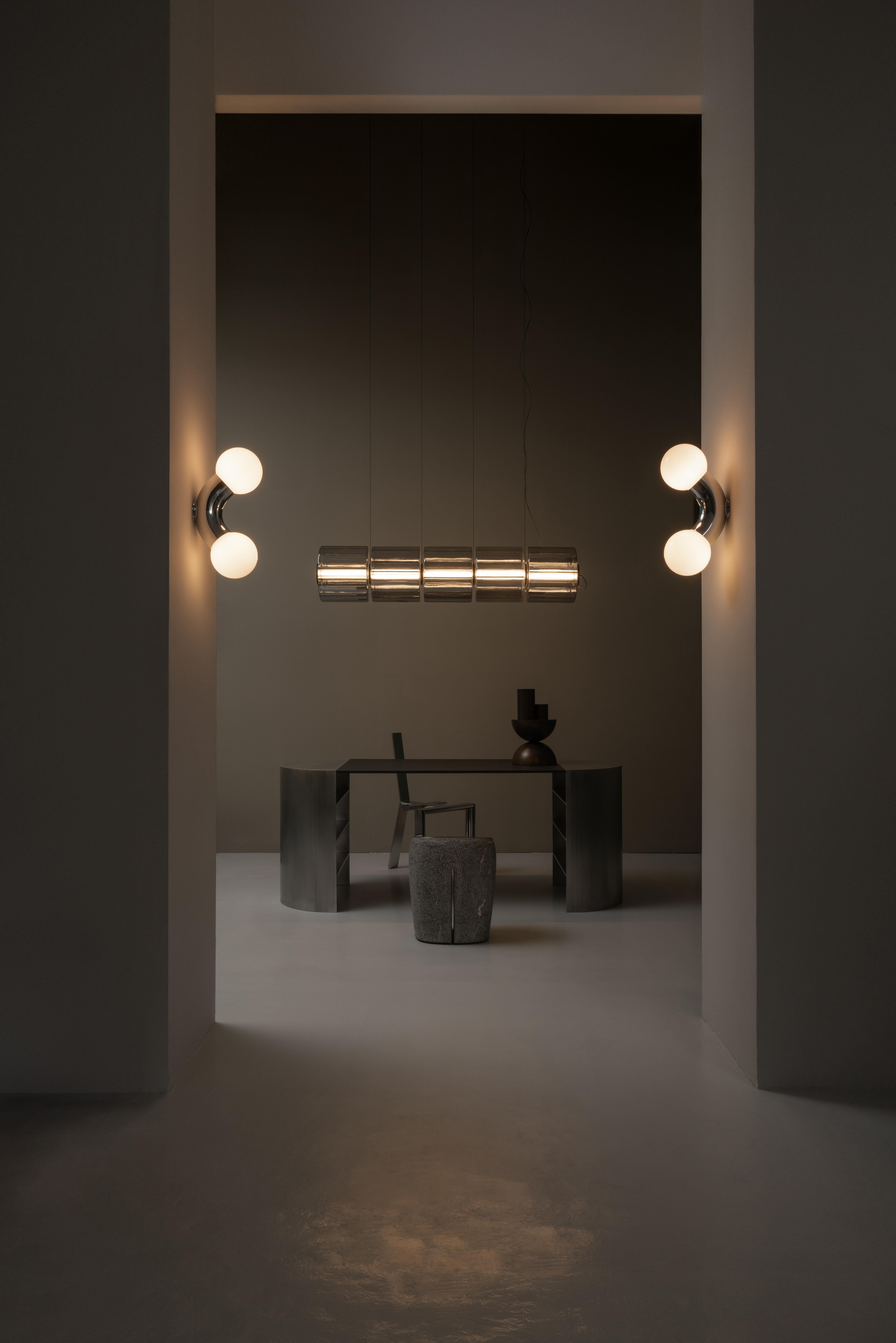 Lámpara Colgante Contemporánea 'Columna' 300 - 6, Horizontal, Marfil Moderno orgánico en venta