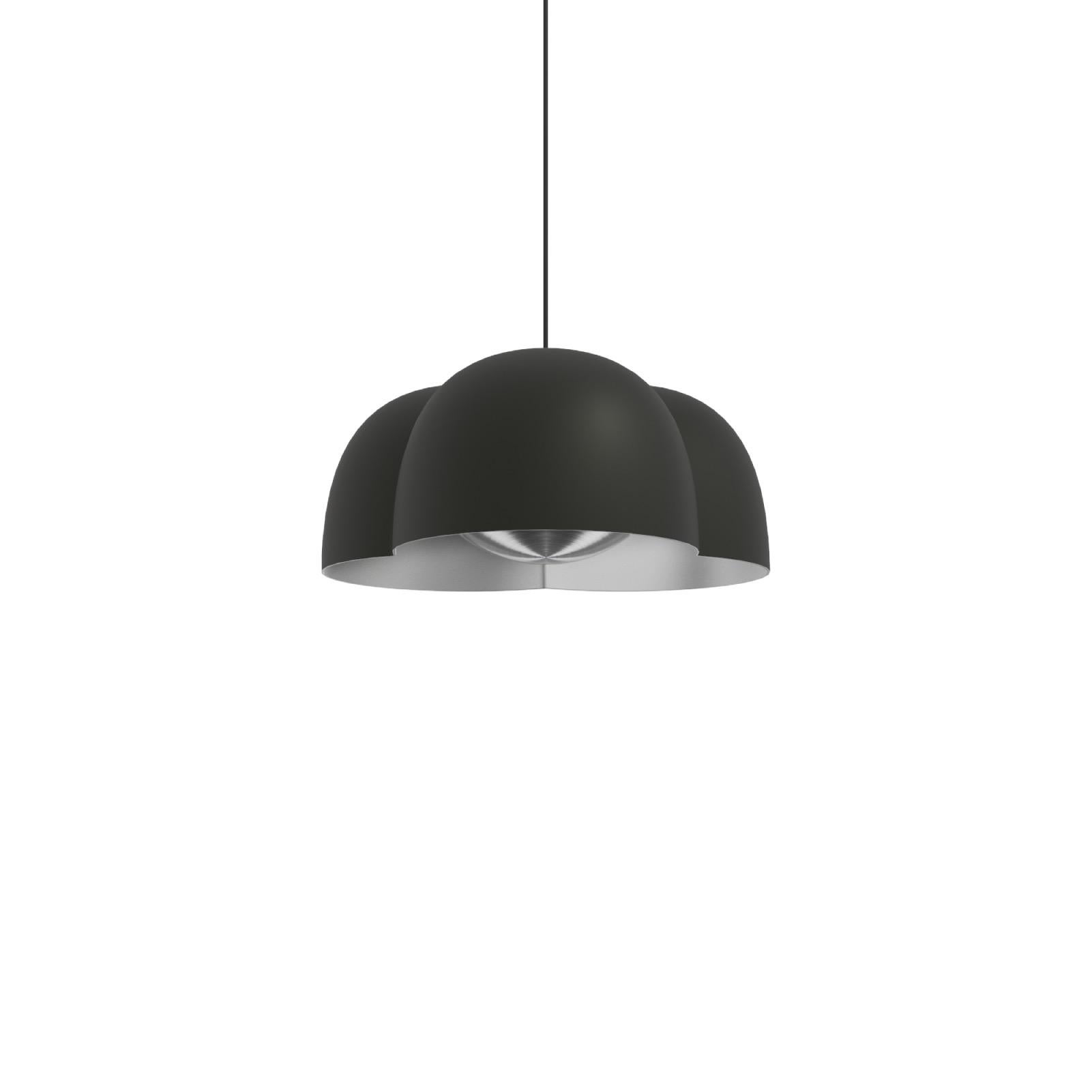 Aluminum Contemporary Pendant Lamp 'Cotton' by Ago, Large, Chocolate For Sale