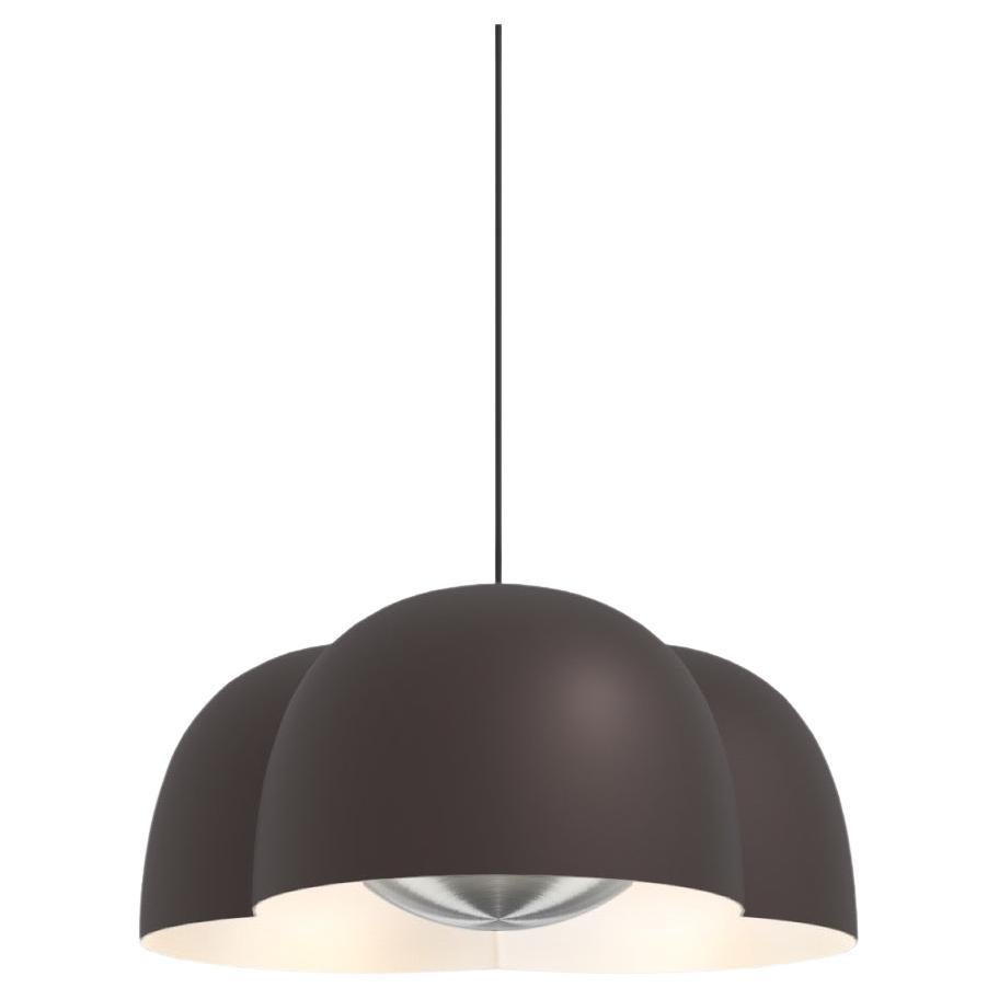 Grande lampe à suspension contemporaine 'Cotton' d'Ago, couleur chocolat en vente