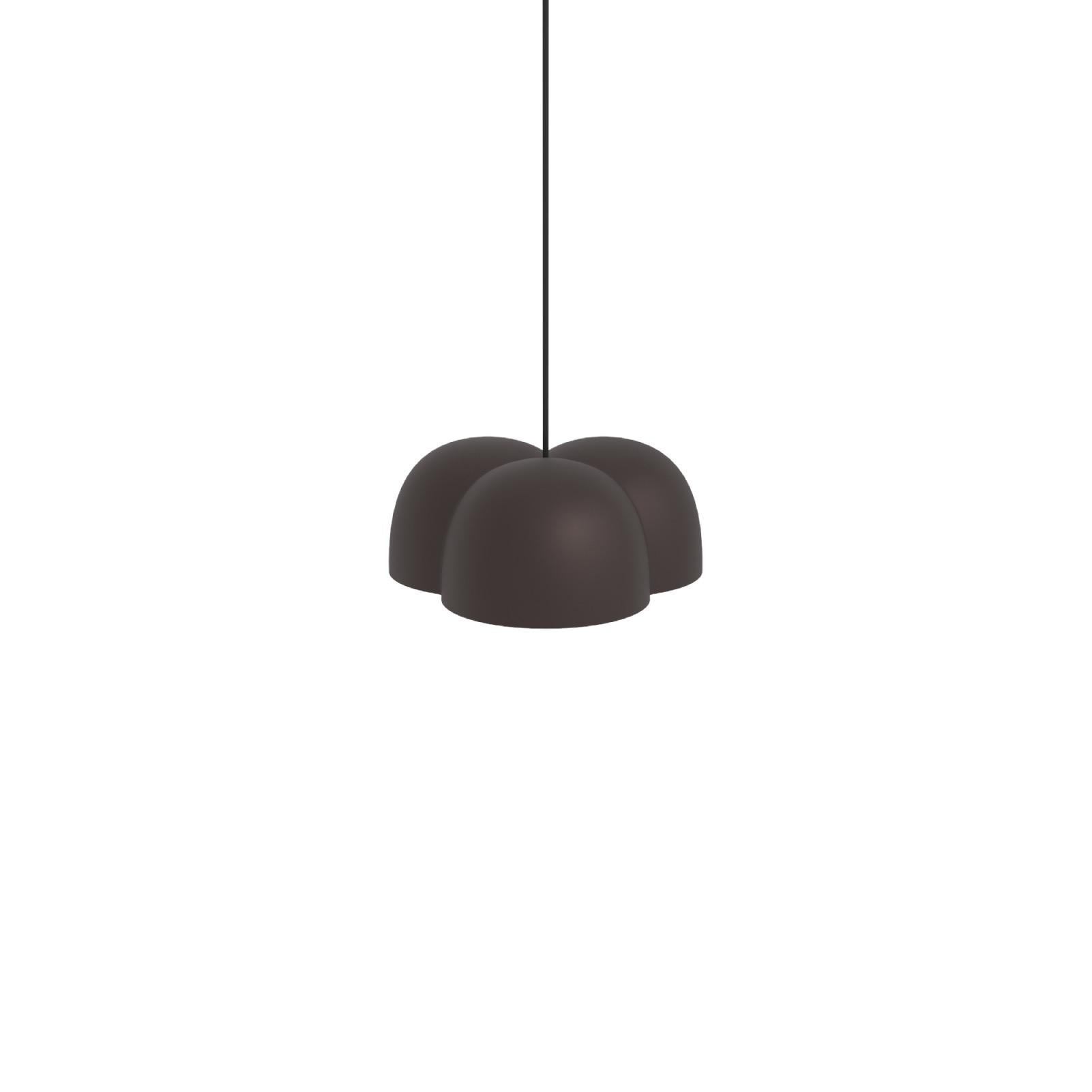 Stainless Steel Contemporary Pendant Lamp 'Cotton' by AGO, Small, Chocolate  For Sale