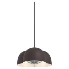 Contemporary Pendant Lamp 'Cotton' by AGO, Small, Chocolate 