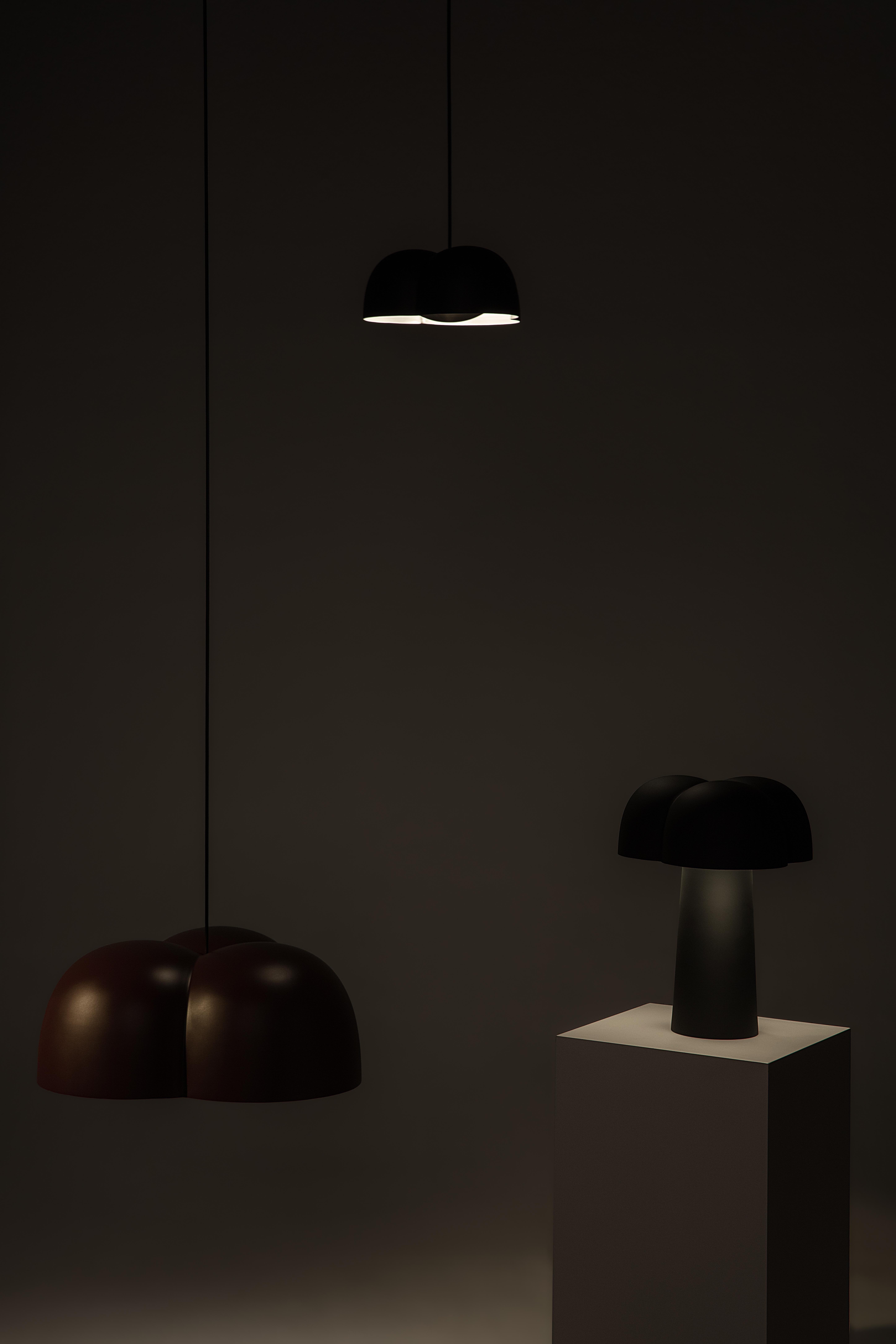Lampe à suspension contemporaine 'Cotton' de AGO, petit modèle, vert foncé en vente 4