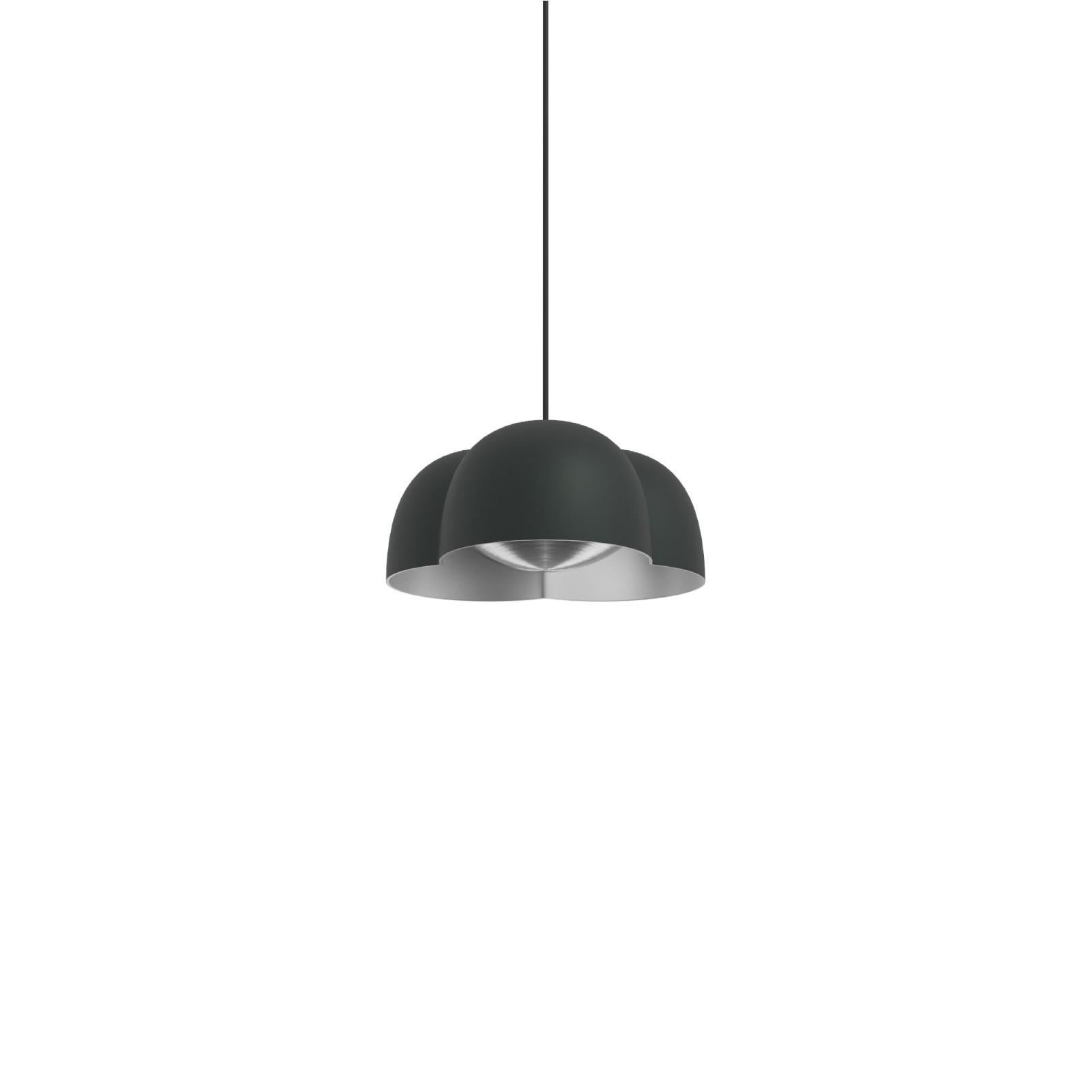 Cotton Pendant lamp by Sebastian Herkner x AGO Lighting
Small - Deep Green

Materials: Aluminum, Stainless 
Light Source: Integrated LED (SMD), DC
Watt. 4W
Color temp. 2700 / 3000K
Cable Length: 3m 

Available colors:
Charcoal, chocolate,
