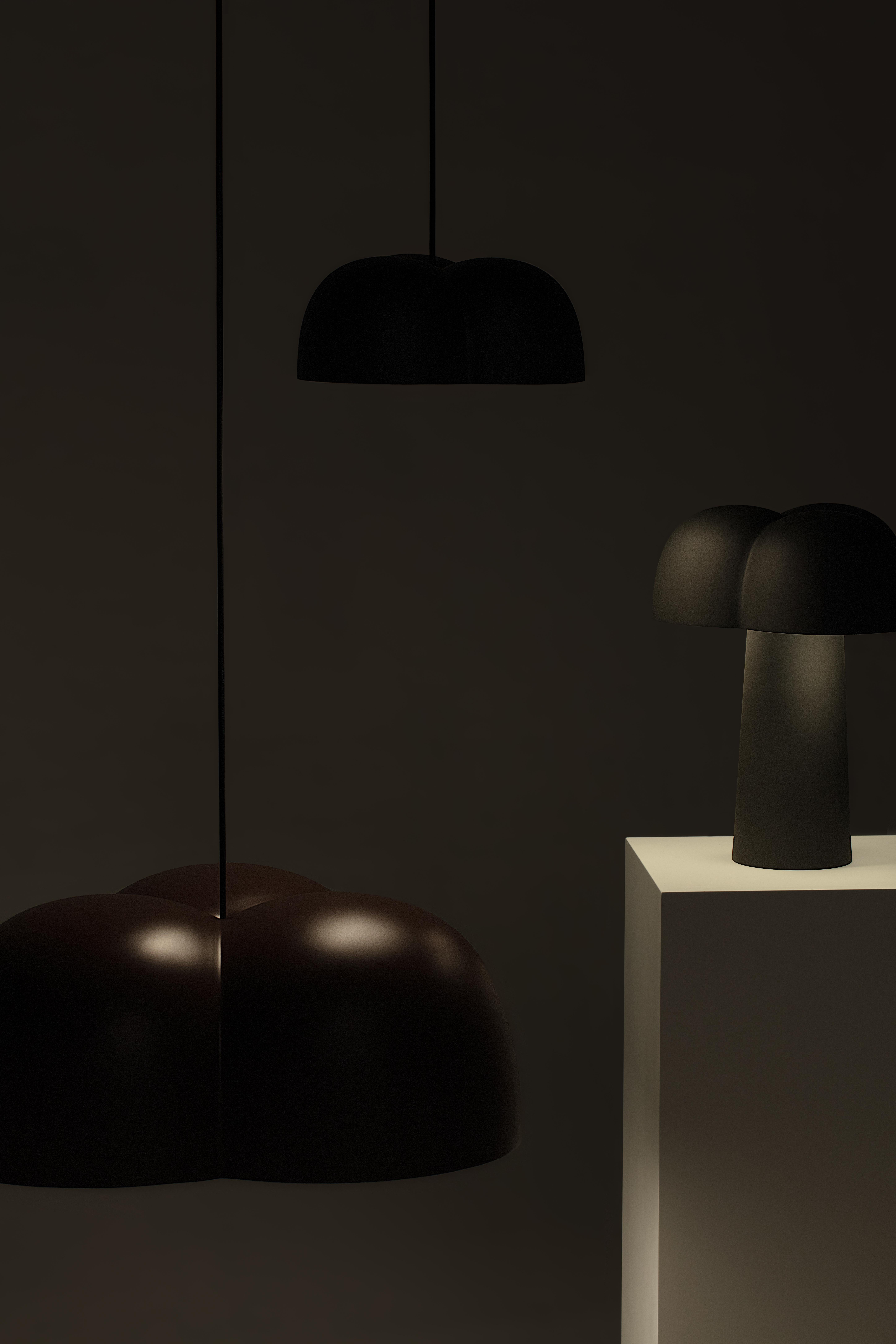 Lampe à suspension contemporaine 'Cotton' by Sebastian Herkner x Ago, Small, Charcoal  en vente 5