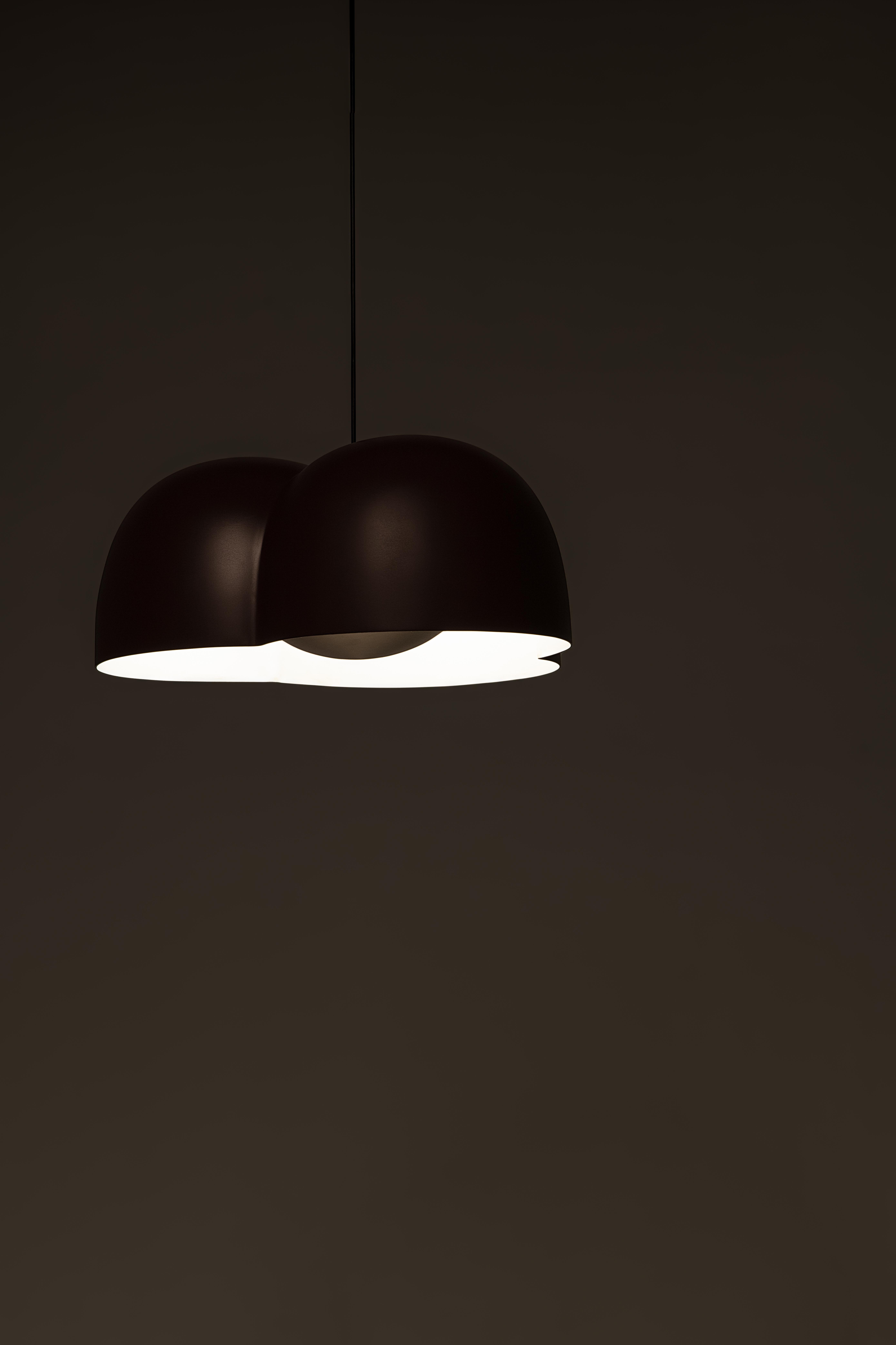 Korean Contemporary Pendant Lamp 'Cotton' by Sebastian Herkner x Ago, Small, Charcoal  For Sale