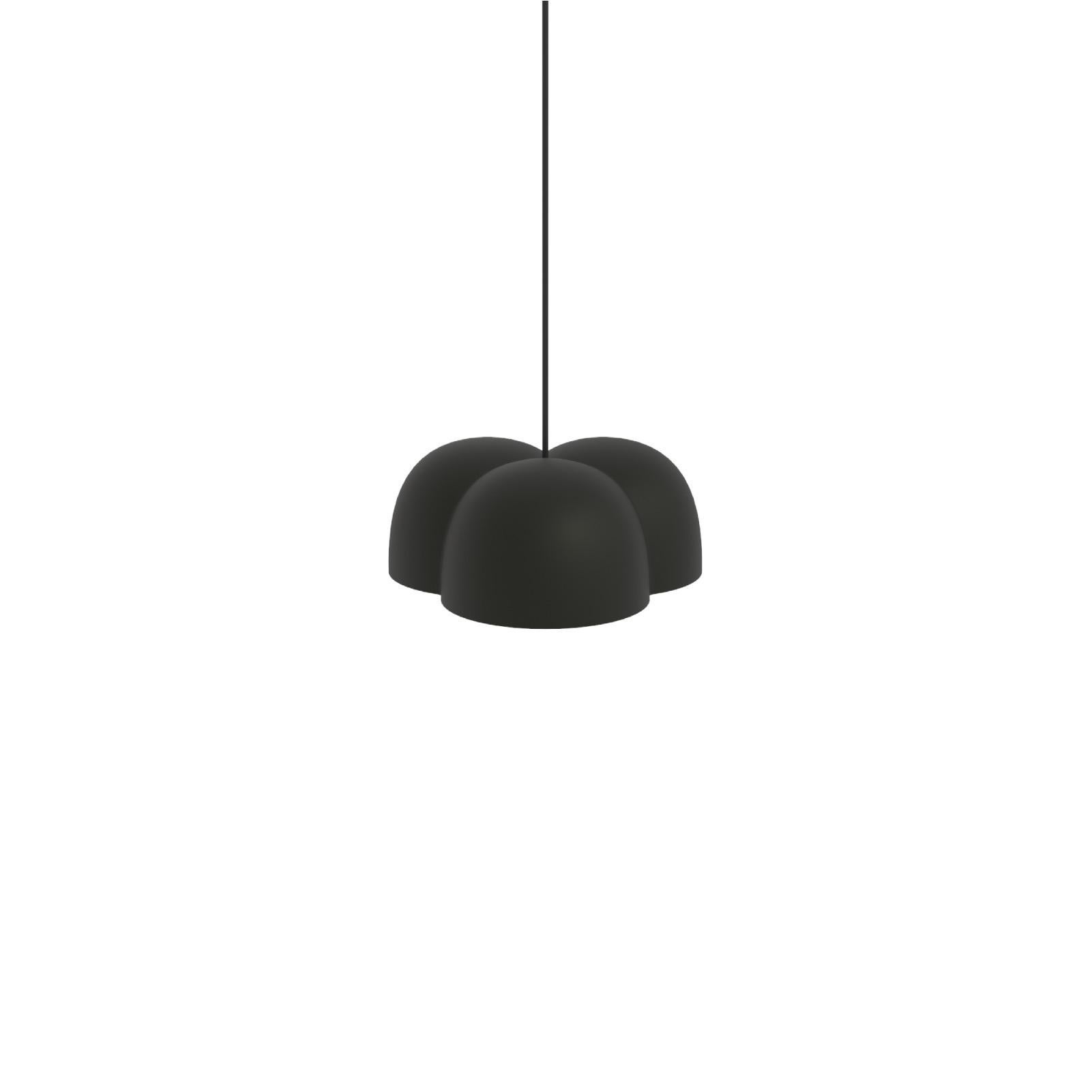 Aluminum Contemporary Pendant Lamp 'Cotton' by Sebastian Herkner x Ago, Small, Charcoal  For Sale