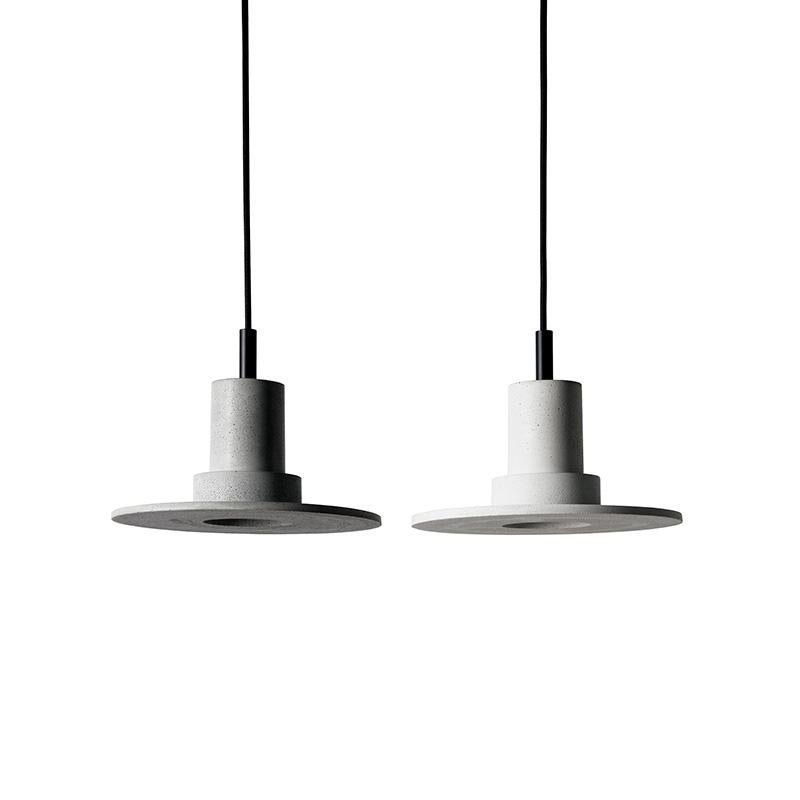 Industrial Contemporary Pendant Lamp 'DIE' in Concrete For Sale