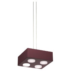 Contemporary Pendant Lamp 'Domino' by Sylvain Willenz x AGO, Burgundy 