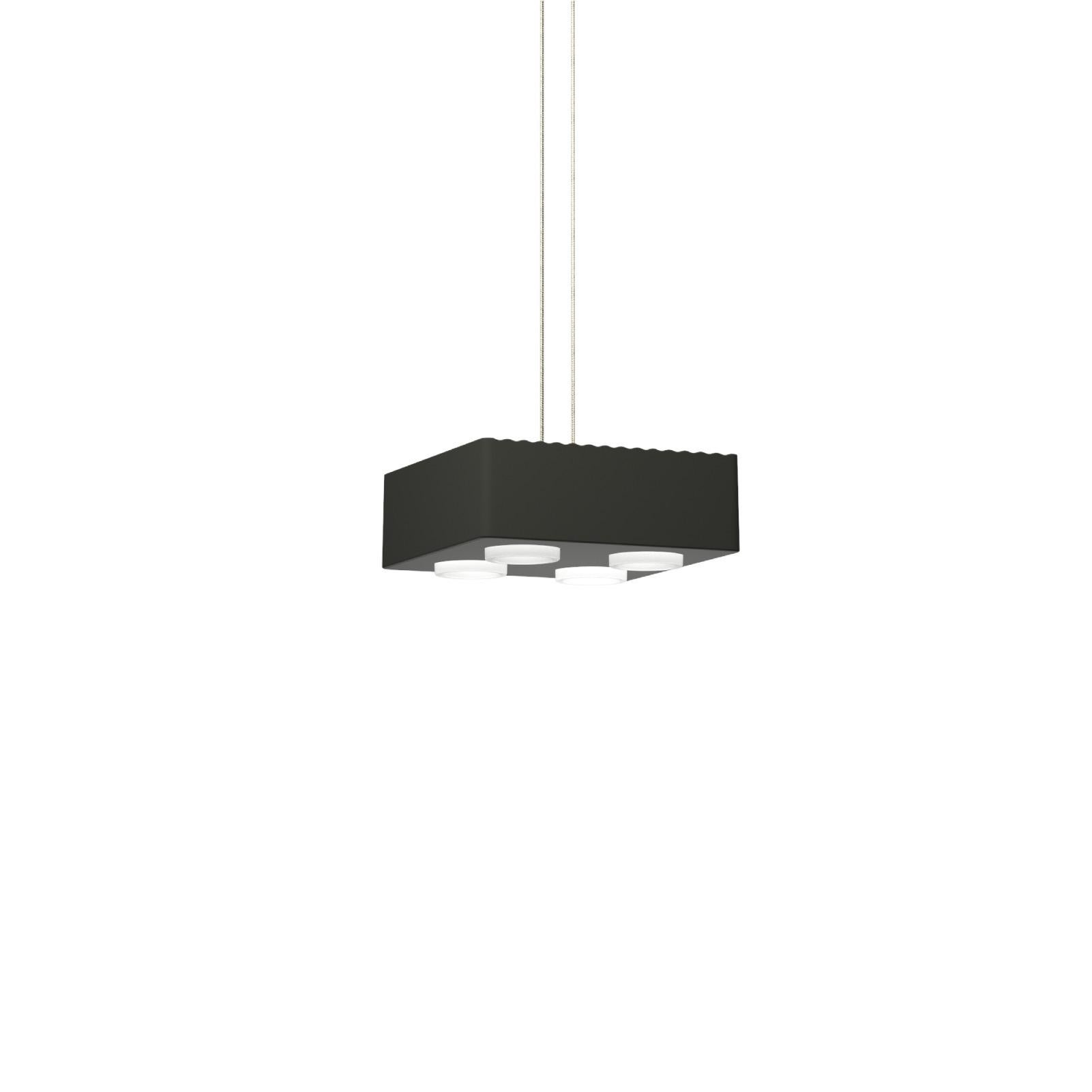 Contemporary Pendant Lamp 'Domino' by Sylvain Willenz x ago, Charcoal  For Sale 4