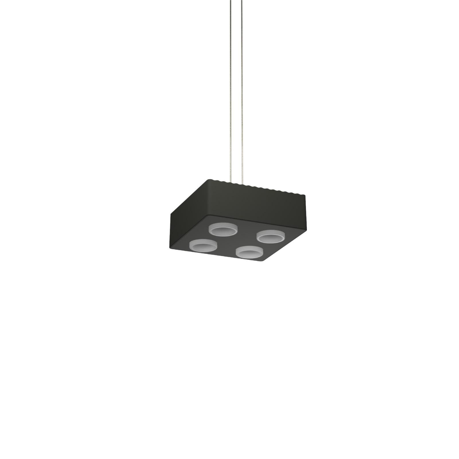 Aluminum Contemporary Pendant Lamp 'Domino' by Sylvain Willenz x ago, Charcoal  For Sale