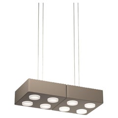 Contemporary Pendant Lamp 'Domino' by Sylvain Willenz x AGO, Double - Mud Gray 