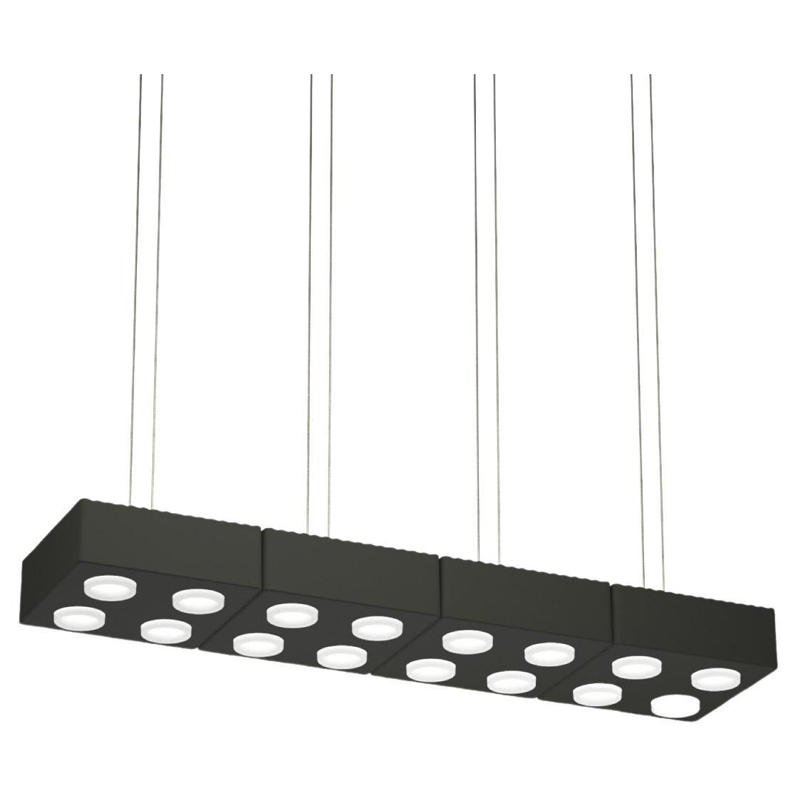 Contemporary Pendant Lamp 'Domino' by Sylvain Willenz x AGO, Quad - Charcoal For Sale