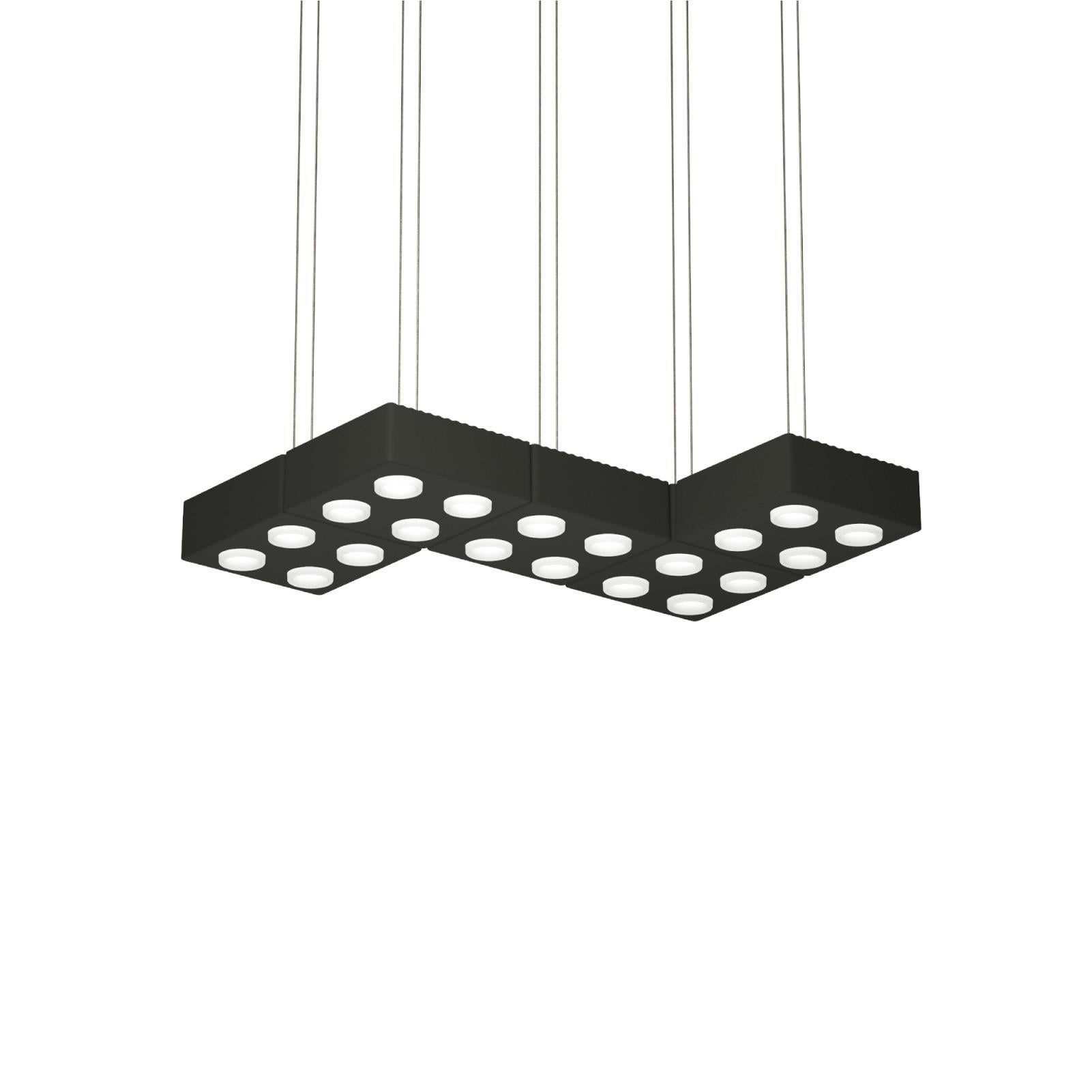 Lampe suspendue contemporaine 'Domino' par Sylvain Willenz x AGO, Quintet - Charcoal  en vente 2