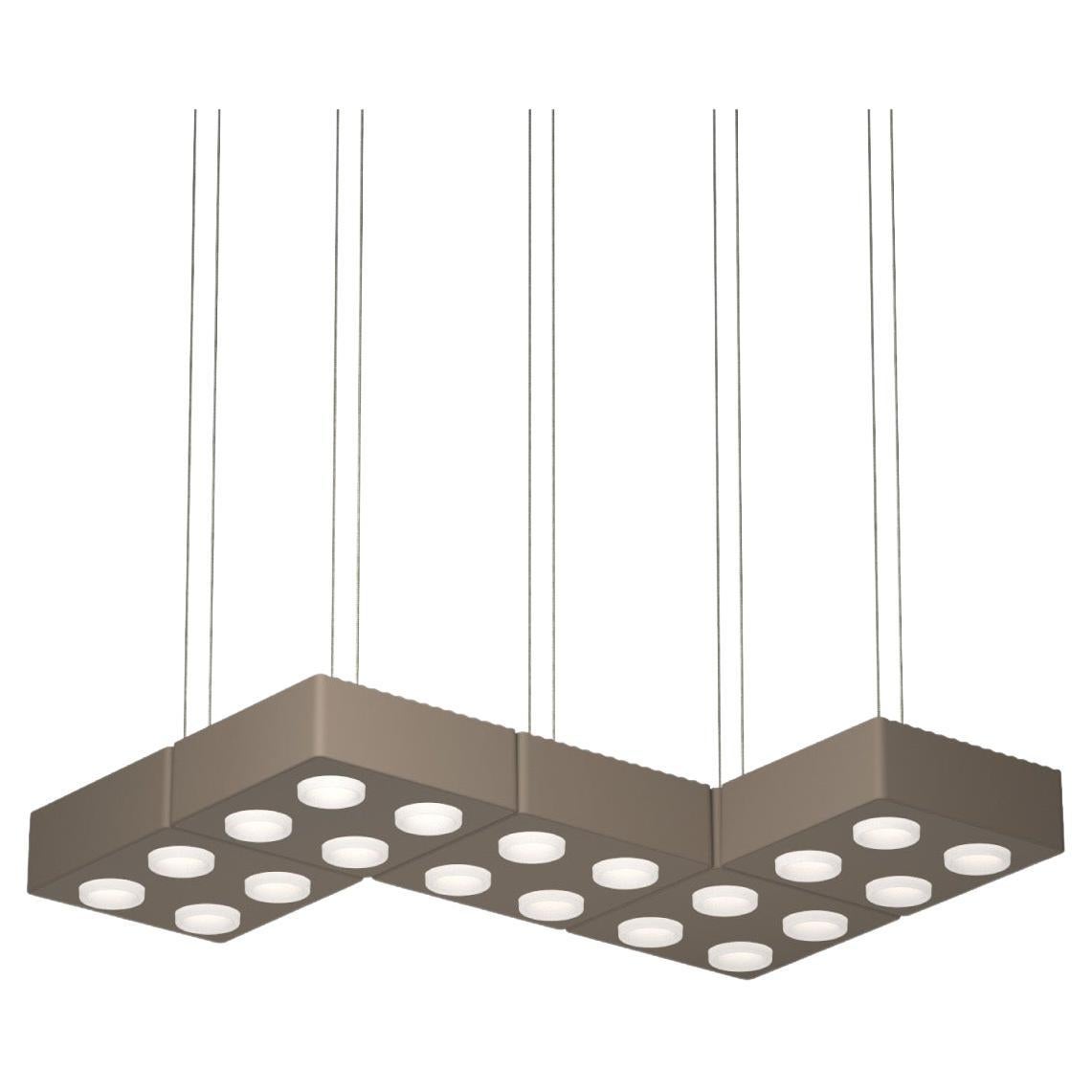 Contemporary Pendant Lamp 'Domino' by Sylvain Willenz x AGO, Quintet - Mud Gray  For Sale