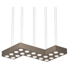 Contemporary Pendant Lamp 'Domino' by Sylvain Willenz x AGO, Quintet - Mud Gray 