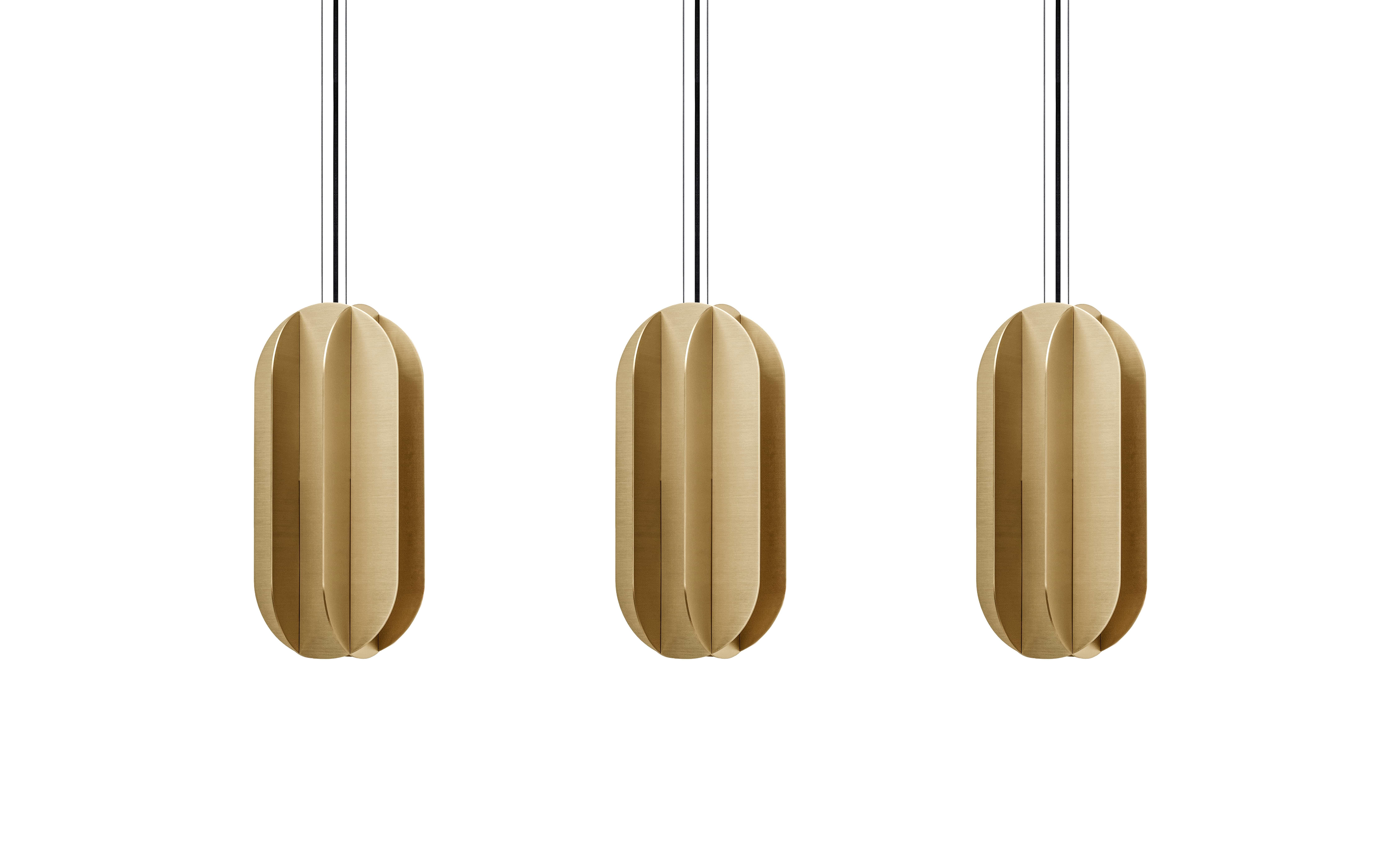 Modern Contemporary Pendant Lamp EL Lamp Large CS1 by NOOM in Brass