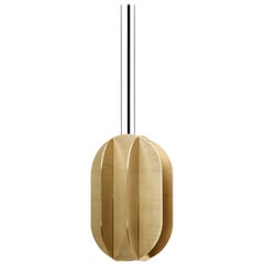 Contemporary Pendant Lamp EL Lamp medium CS1 by NOOM in Brass
