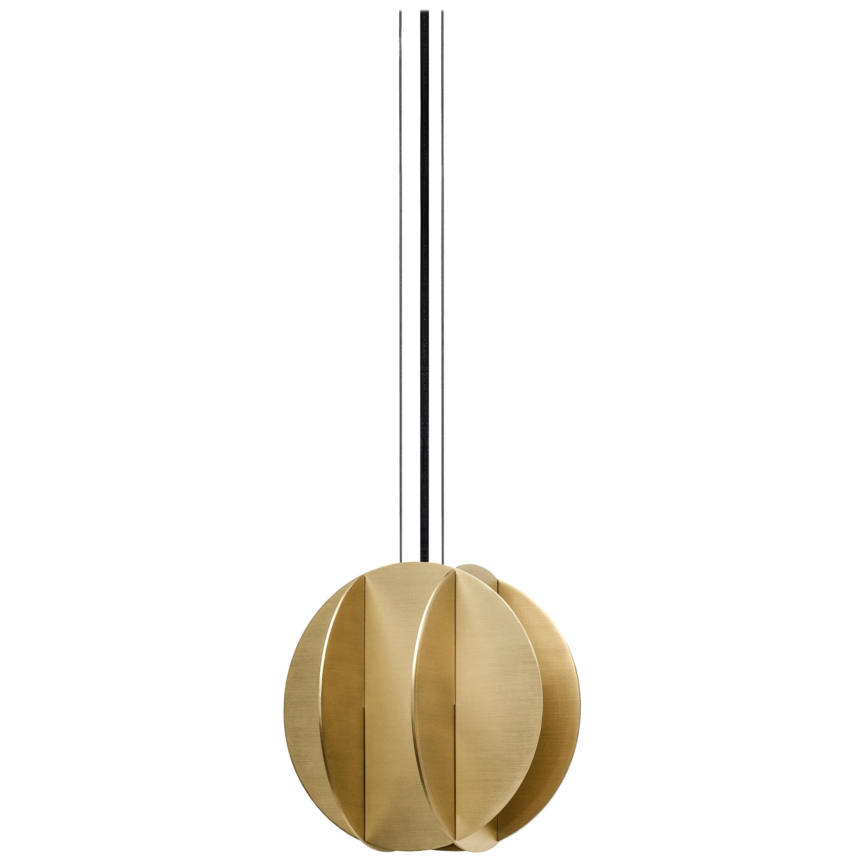Brass Contemporary Pendant Lamp EL Lamp small CS3 by NOOM in Stainless Steel