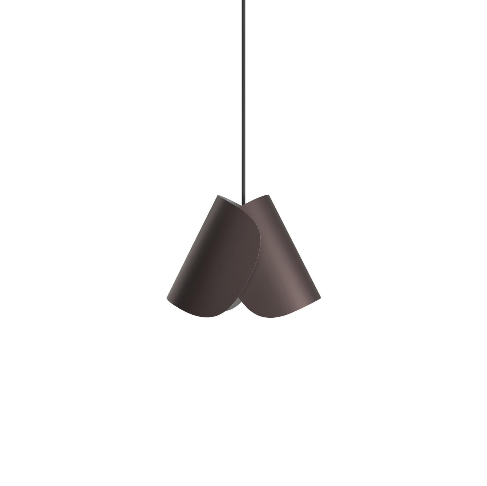 Organic Modern Contemporary Pendant Lamp 'Flip' by Sebastian Herkner x AGO, Chocolate