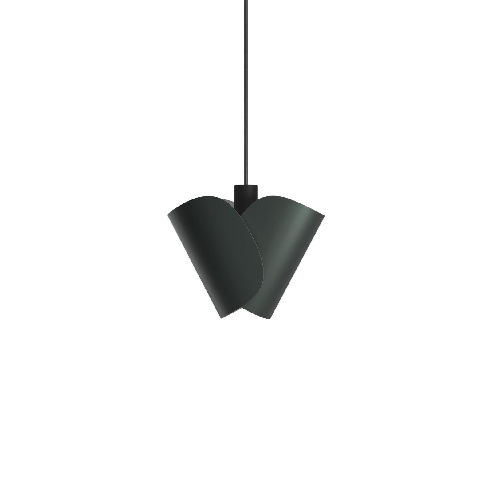 Organic Modern Contemporary Pendant Lamp 'Flip' by Sebastian Herkner x AGO, Deep Green