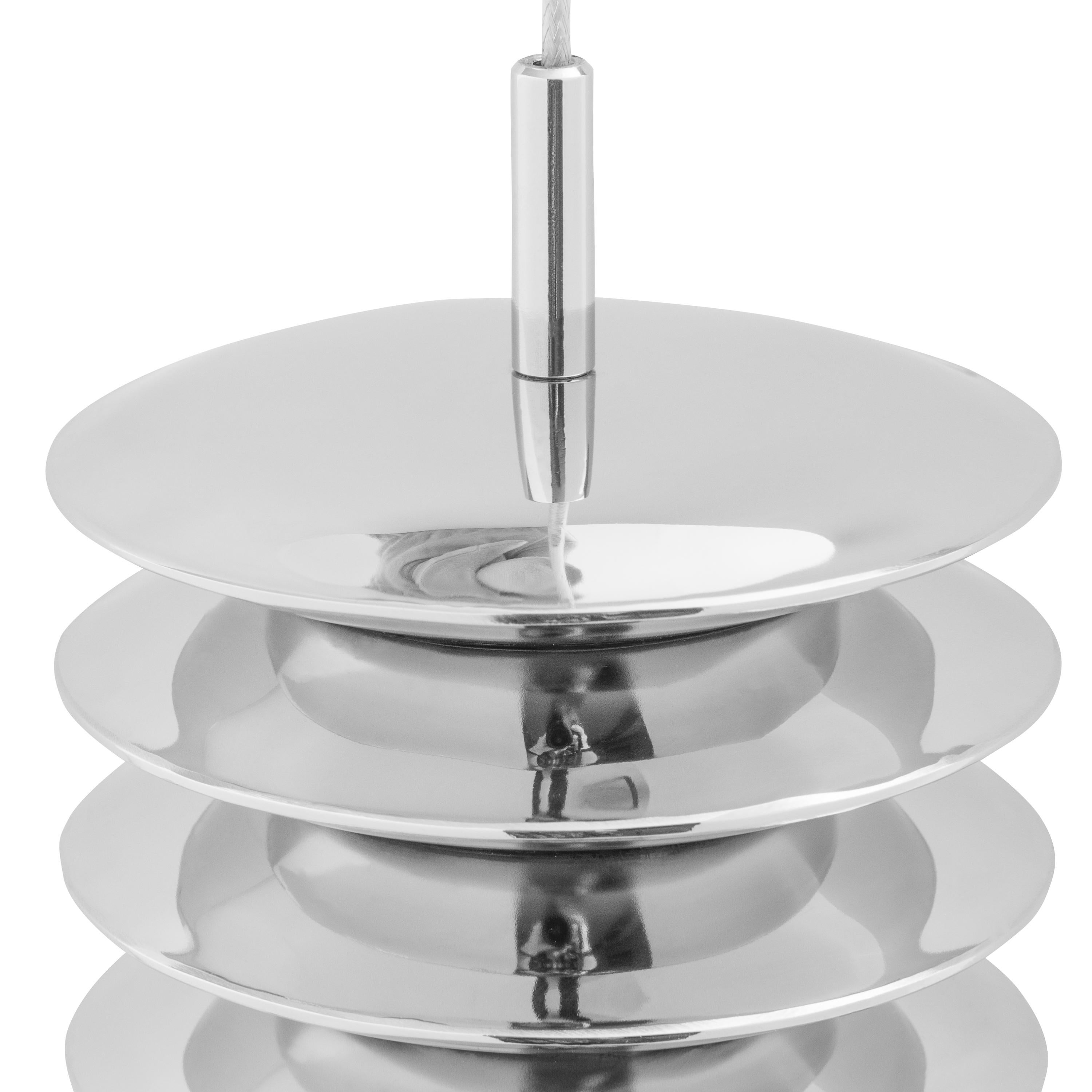 XXI secolo e contemporaneo Lampada a sospensione Contemporary 'Harmonica' Inox di Zieta in vendita