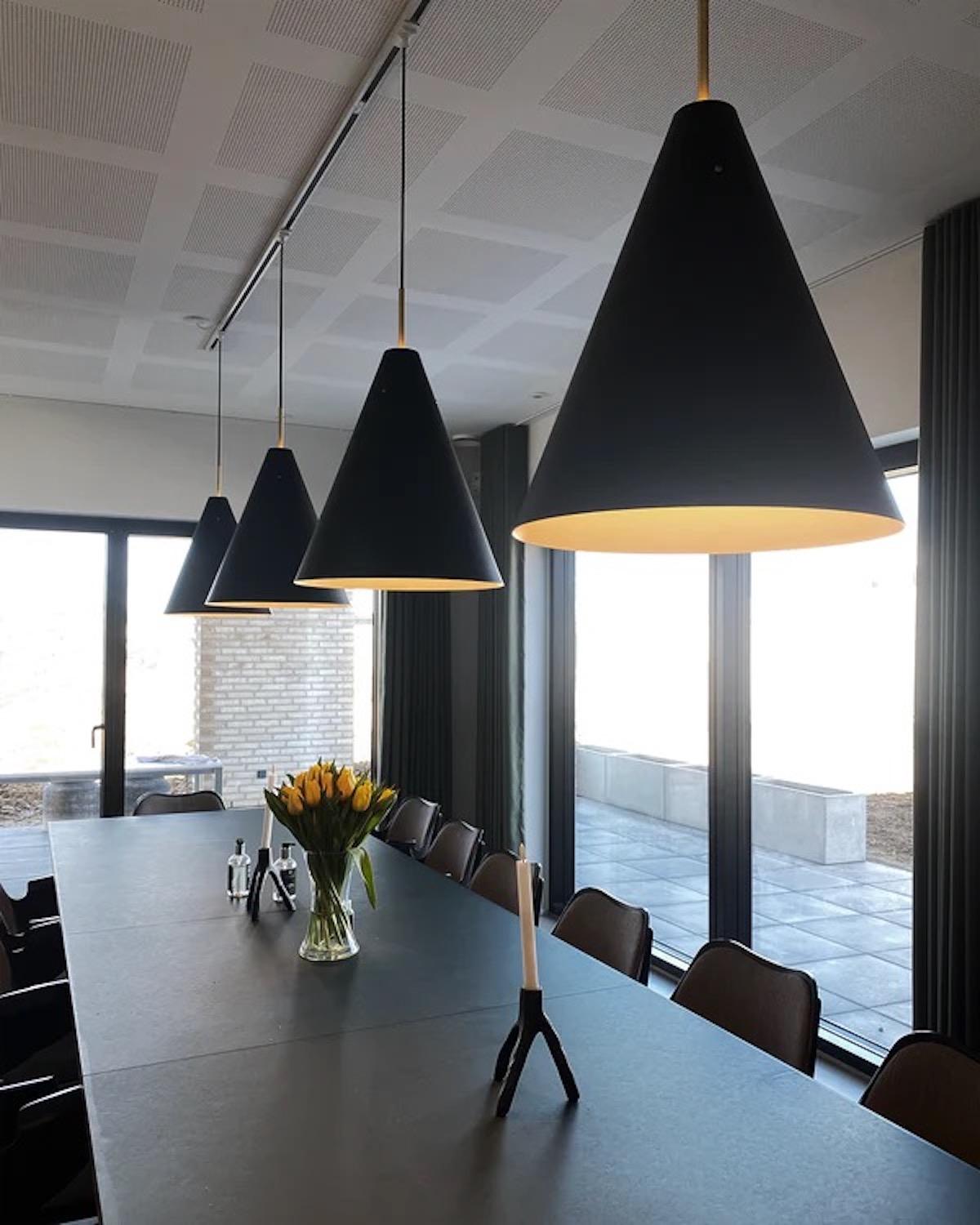 Danish Contemporary Pendant Lamp in Black Steel 'Mosaik Updown' by Lyfa For Sale