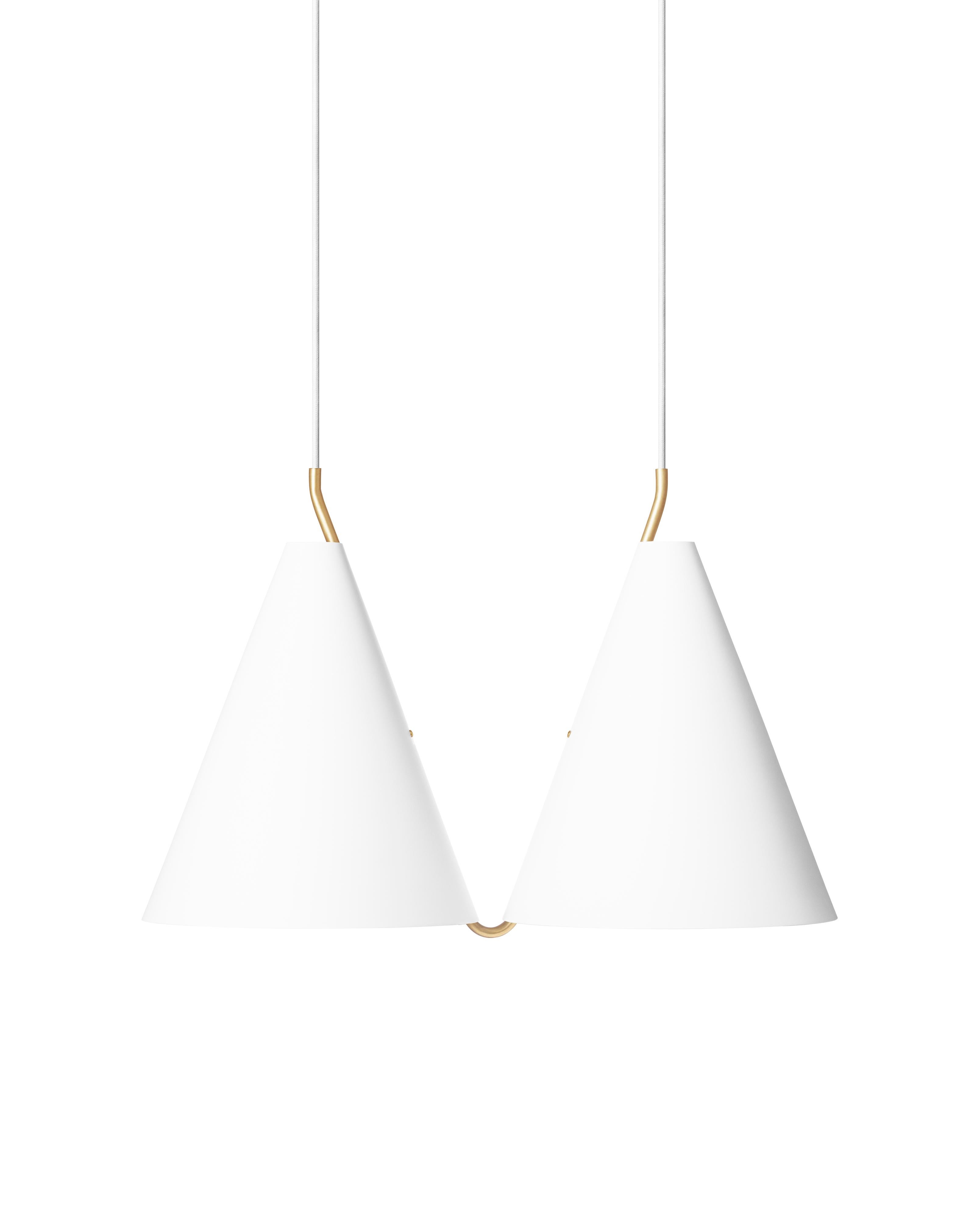 Acier Lampe à suspension contemporaine en acier blanc Mosaik II de LYFA en vente