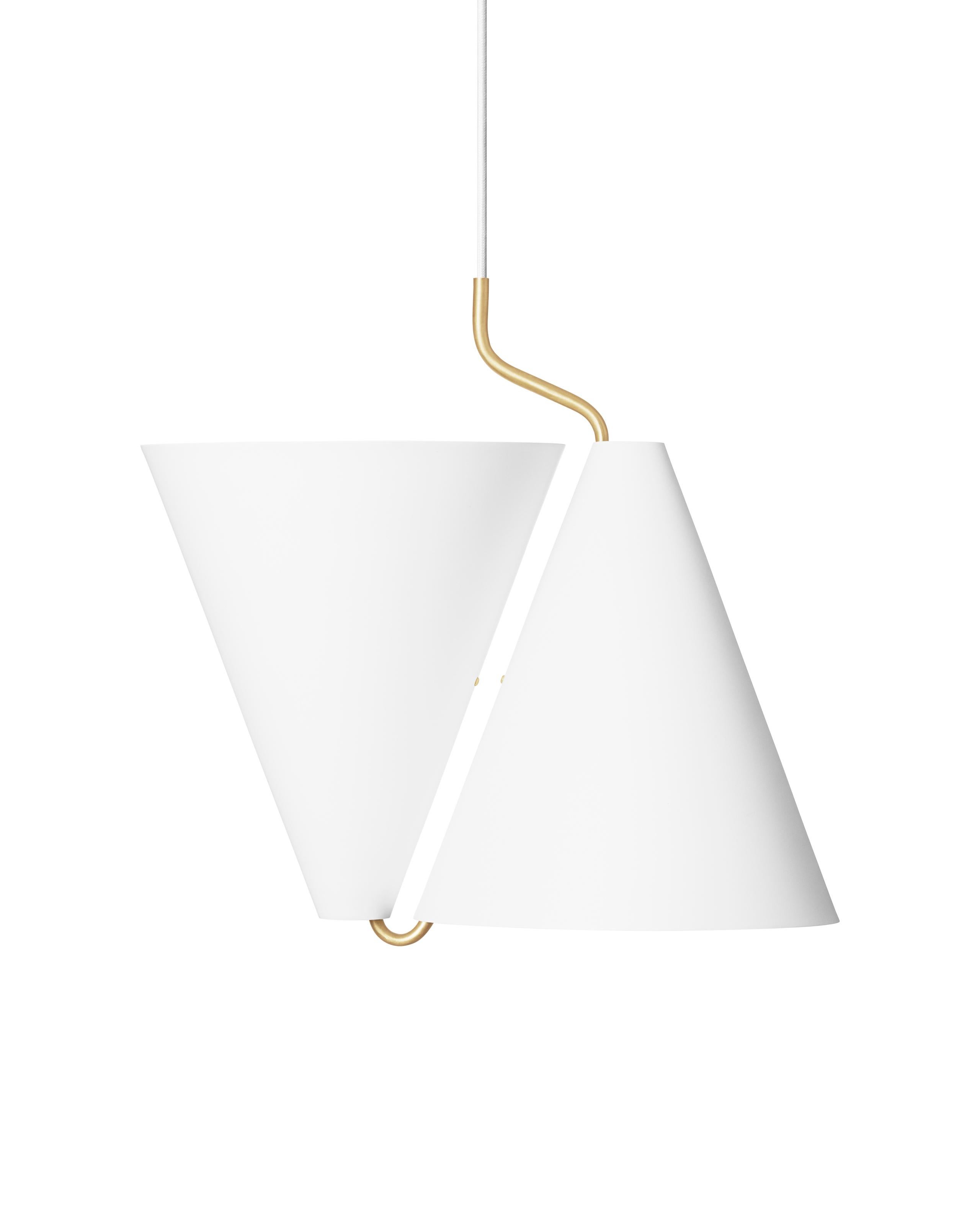 Contemporary Pendant Lamp in White Steel 'Mosaik Updown' by LYFA For Sale 1