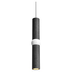 Lampada a sospensione contemporanea 'Lightbone M' di Oblure, Black Oak
