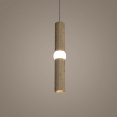 Contemporary Pendant Lamp 'Lightbone M' by Oblure, Natural Oak