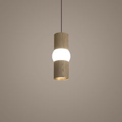 Lampada a sospensione contemporanea 'Lightbone S' di Oblure, Black Oak