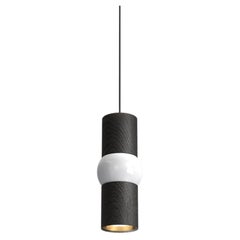 Lampada a sospensione contemporanea 'Lightbone S' di Oblure, Black Oak