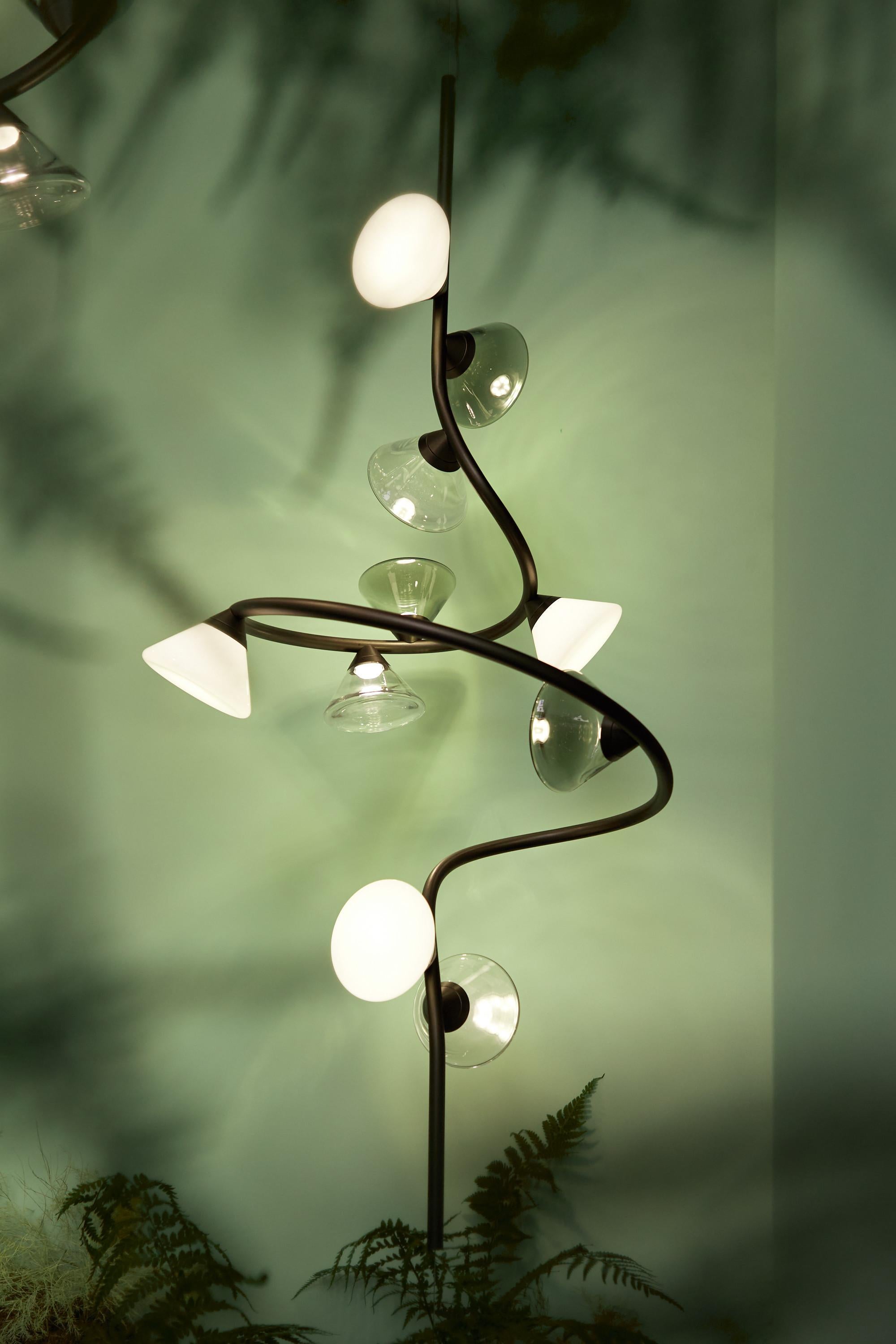 Lampe à suspension contemporaine 'Linfa' 565.22b par Federico Peri x Tooy, Or en vente 4