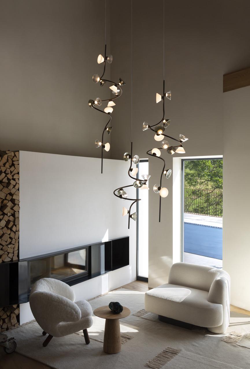 italien Lampe à suspension contemporaine 'Linfa' 565.22b par Federico Peri x Tooy, Or en vente