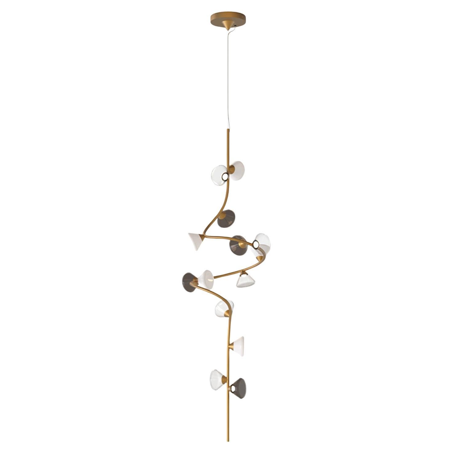 Contemporary Pendelleuchte 'Linfa' 565.22b von Federico Peri x TOOY, Gold