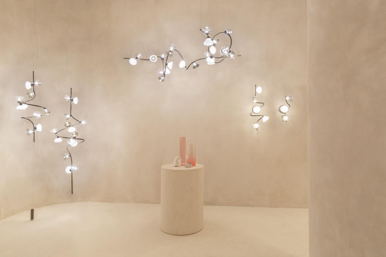 Contemporary Pendant Lamp 'Linfa' 565.23m by Federico Peri x TOOY, Titanium For Sale 2