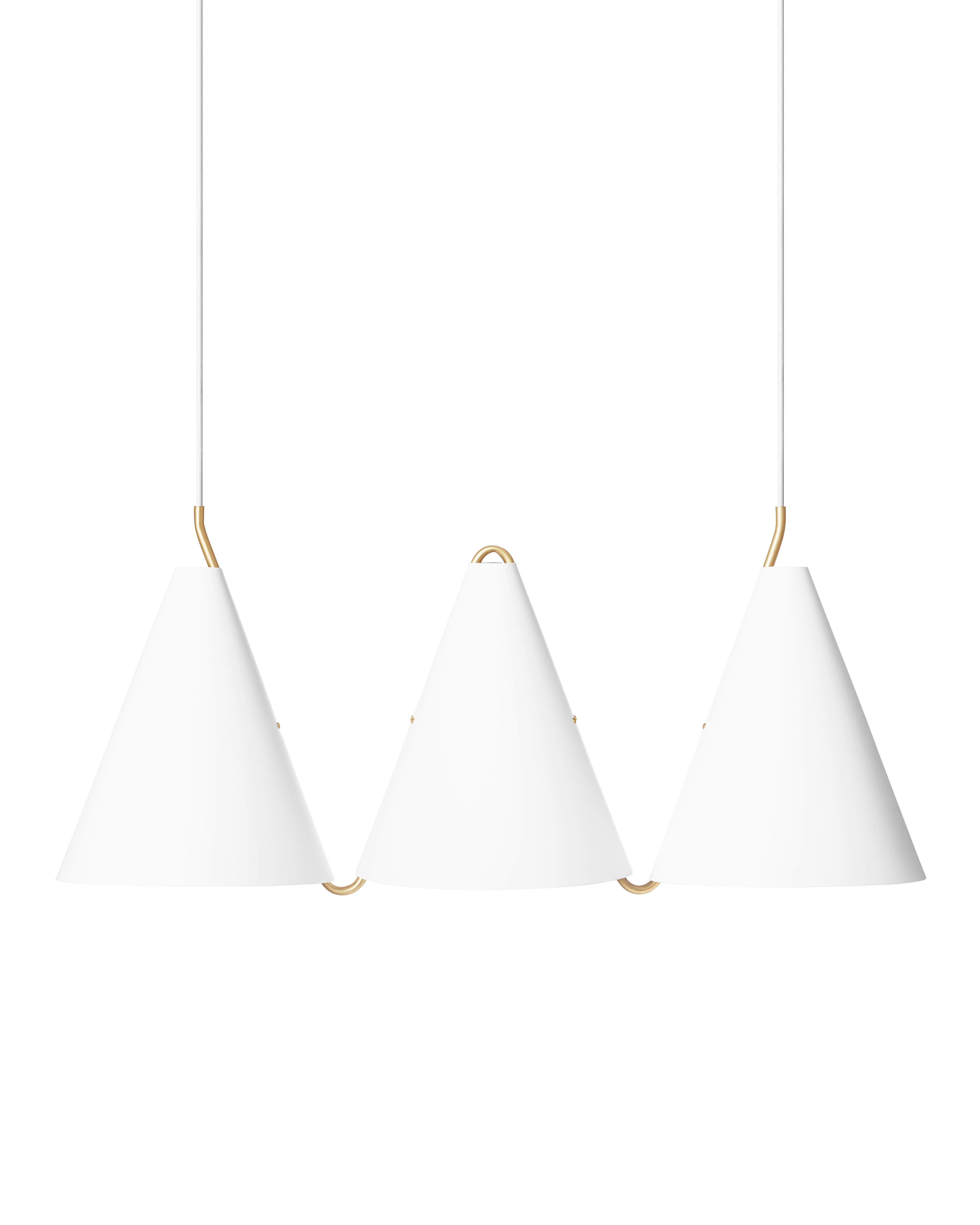Contemporary Pendant Lamp 'Mosaik III', White Steel For Sale 1