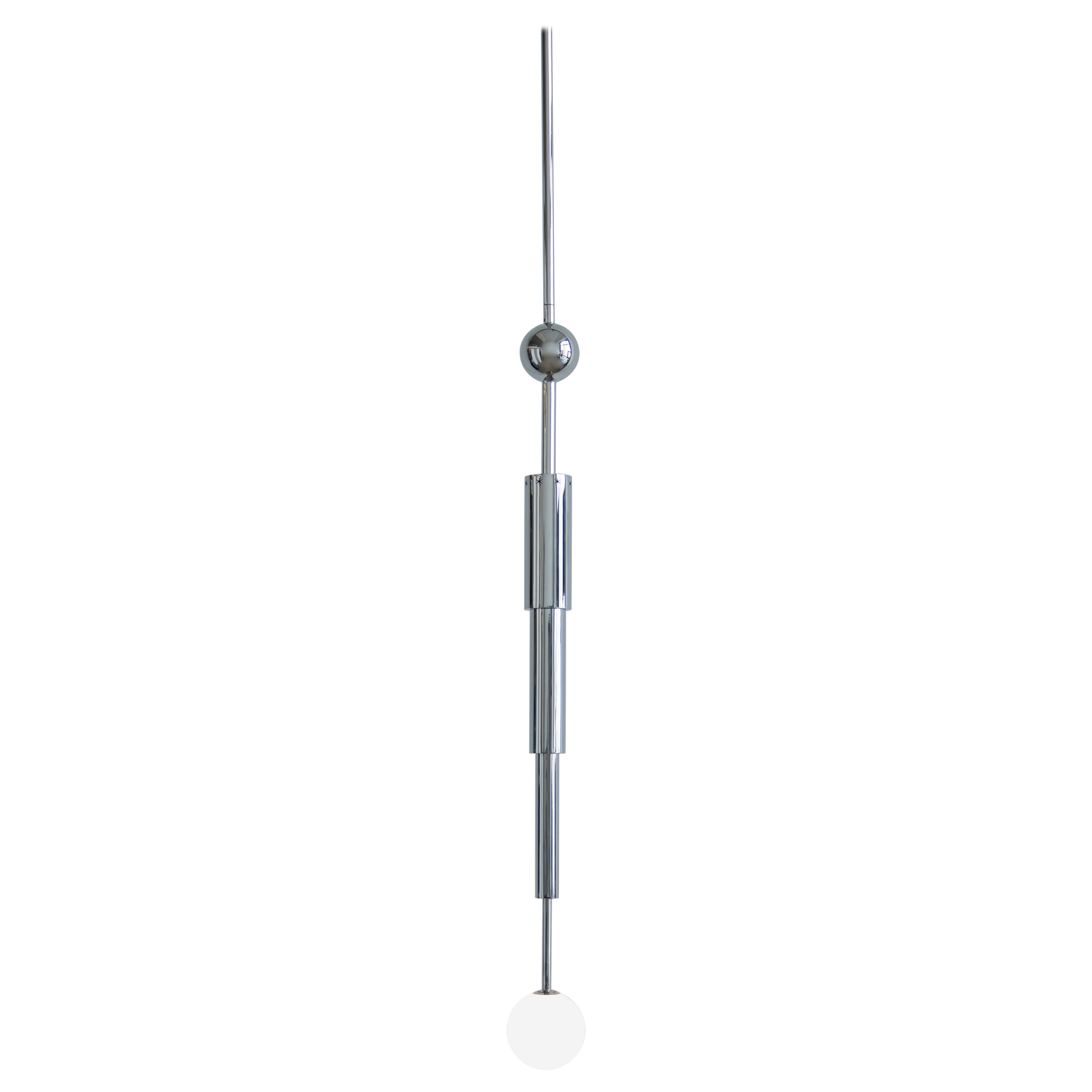 Contemporary Pendant Lamp 'Nebula-1' by TheShaw, Stainless Steel and Glass
