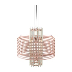 Contemporary Pendant Lamp 'Nova' by AGO 'Pink and White'