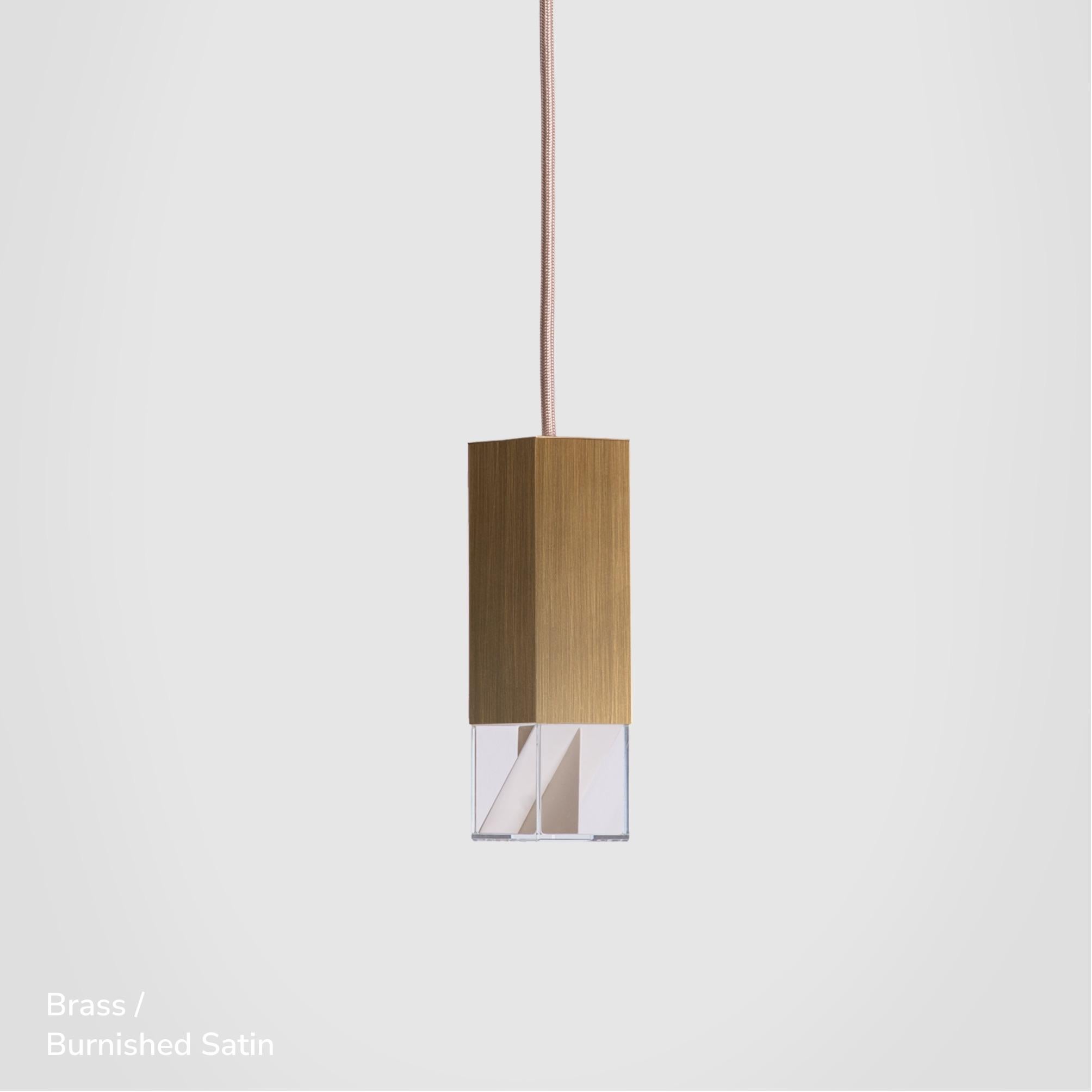 Contemporary Brushed Brass Single Pendant Lamp by Formaminima For Sale 2
