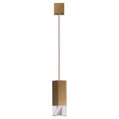 Contemporary Satin Brass Single Pendant Lamp by Formaminima