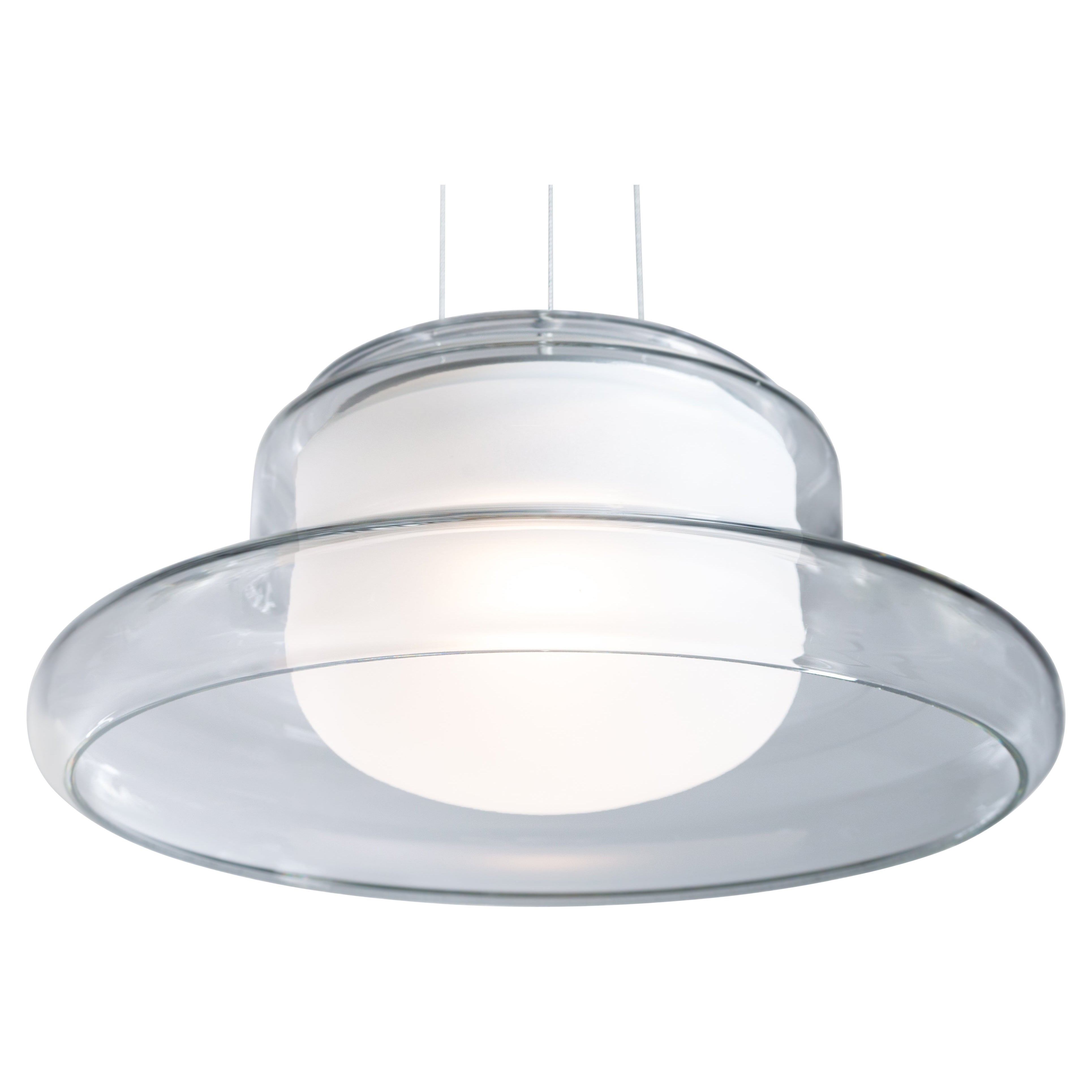 Lampada a sospensione contemporanea 'Pace 28-1', traslucida di AND