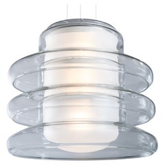 Lampada a sospensione contemporanea 'Pace 28-3', traslucida di AND