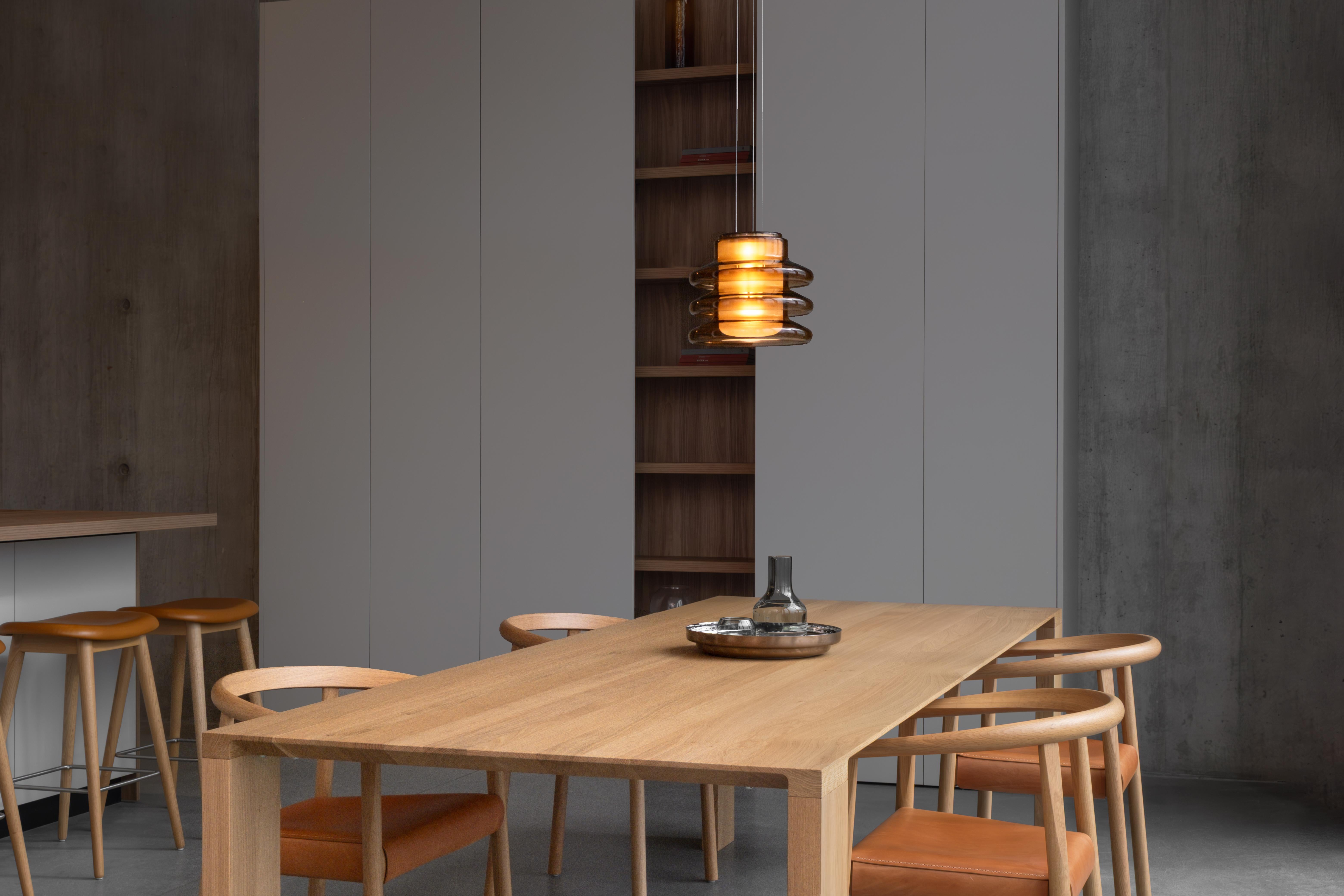 Alluminio Lampada a sospensione contemporanea 'Pace 28-3', Umber di AND in vendita