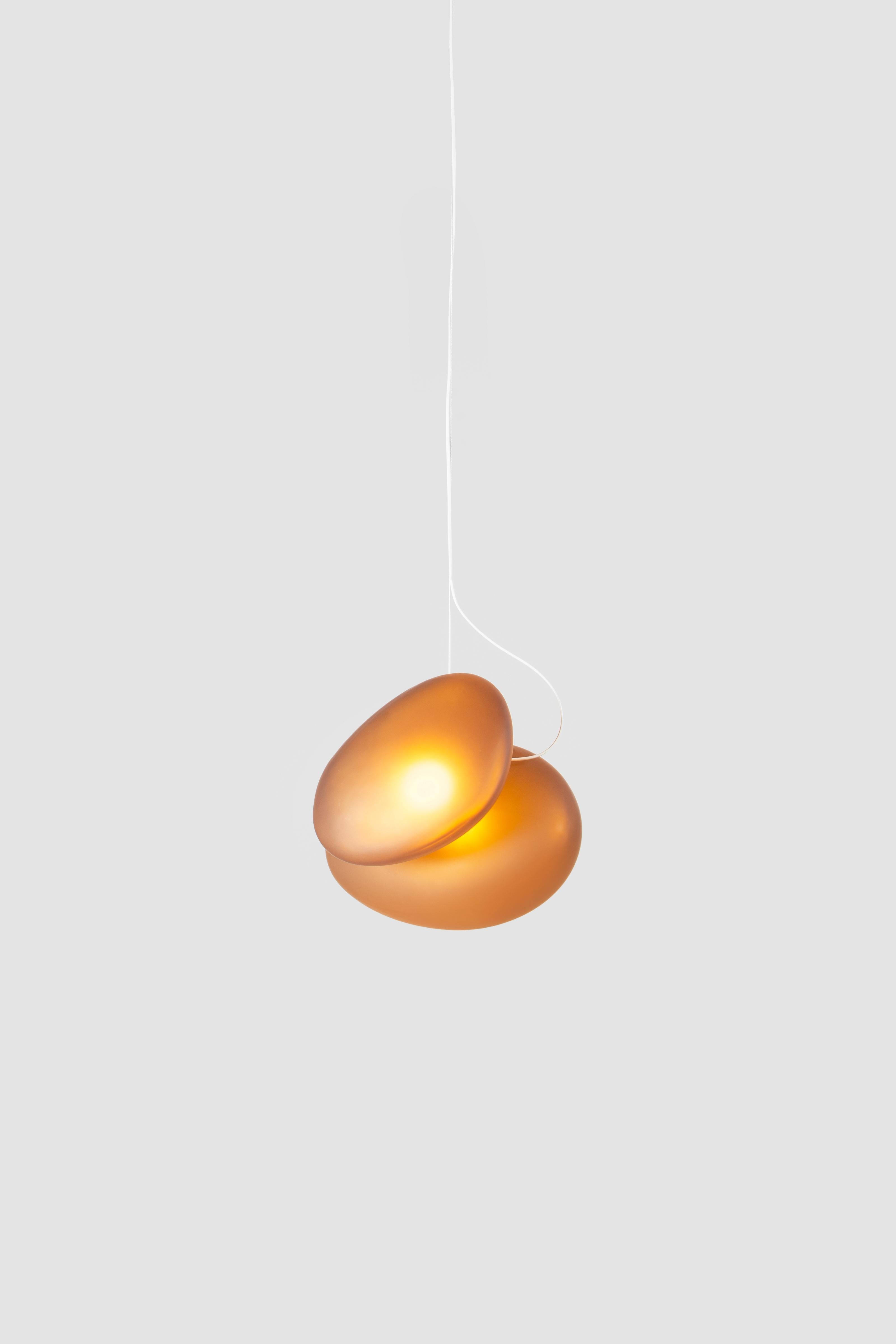 Contemporary Pendant Lamp 'Pebble', Yellow, AC For Sale 5