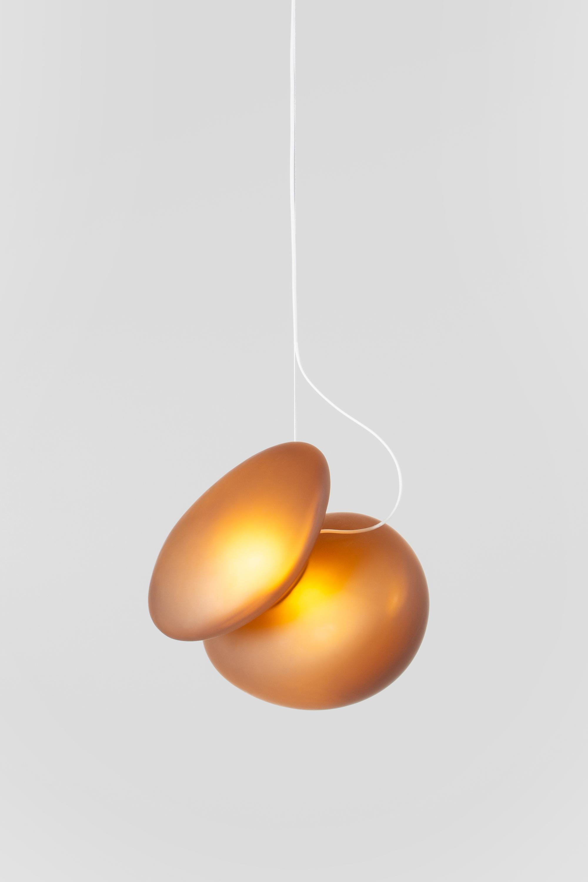 Contemporary Pendant Lamp 'Pebble', Yellow, AC For Sale 6