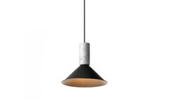 Contemporary Pendant Lamp 'R' in White Marble 'Medium'