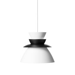 Contemporary Pendant Lamp 'Sundowner 400' by Lyfa, Black
